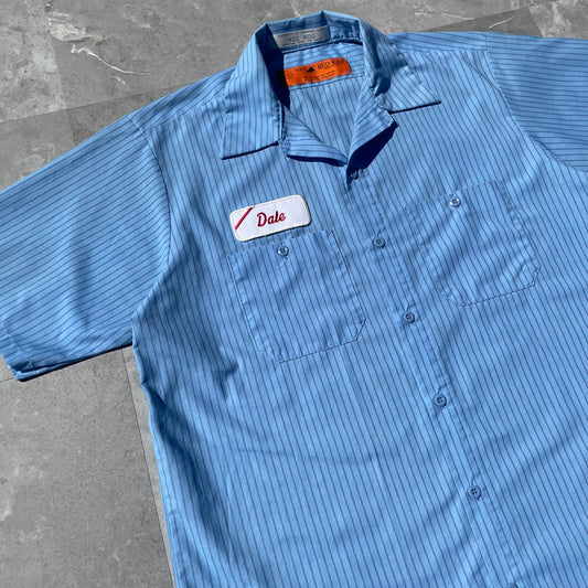 90s Red Kap Dale Striped Made in USA Work Shirt KiiChain Clothing