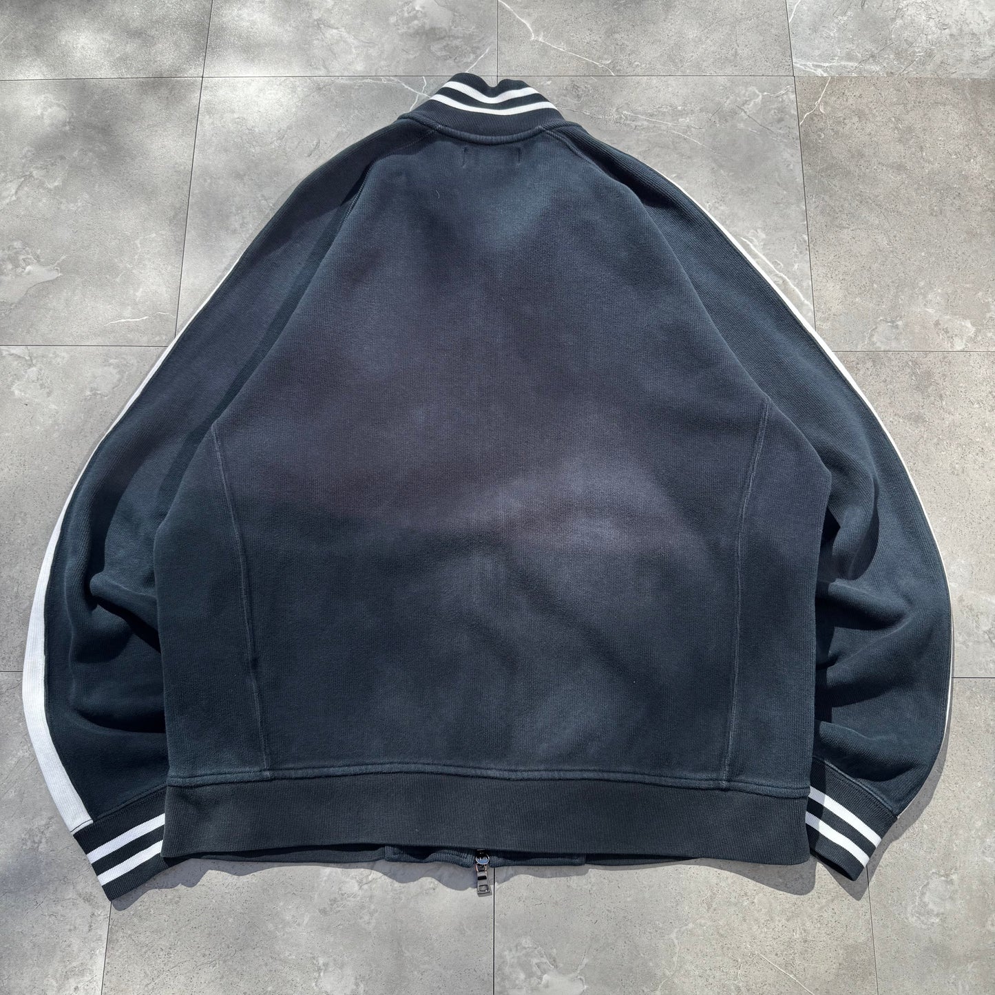 90s-00s Polo by Ralph Lauren Heavyweight Black Double Zip Sweatshirt KiiChain Clothing