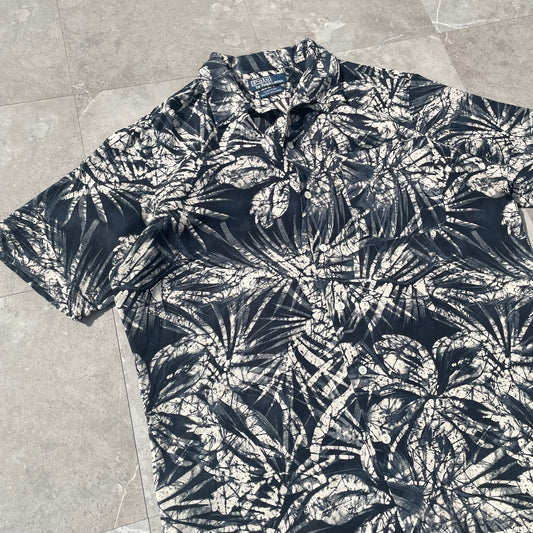 90s Ralph Lauren Clayton Silk Linen Short Sleeve Shirt (M) KiiChain Clothing