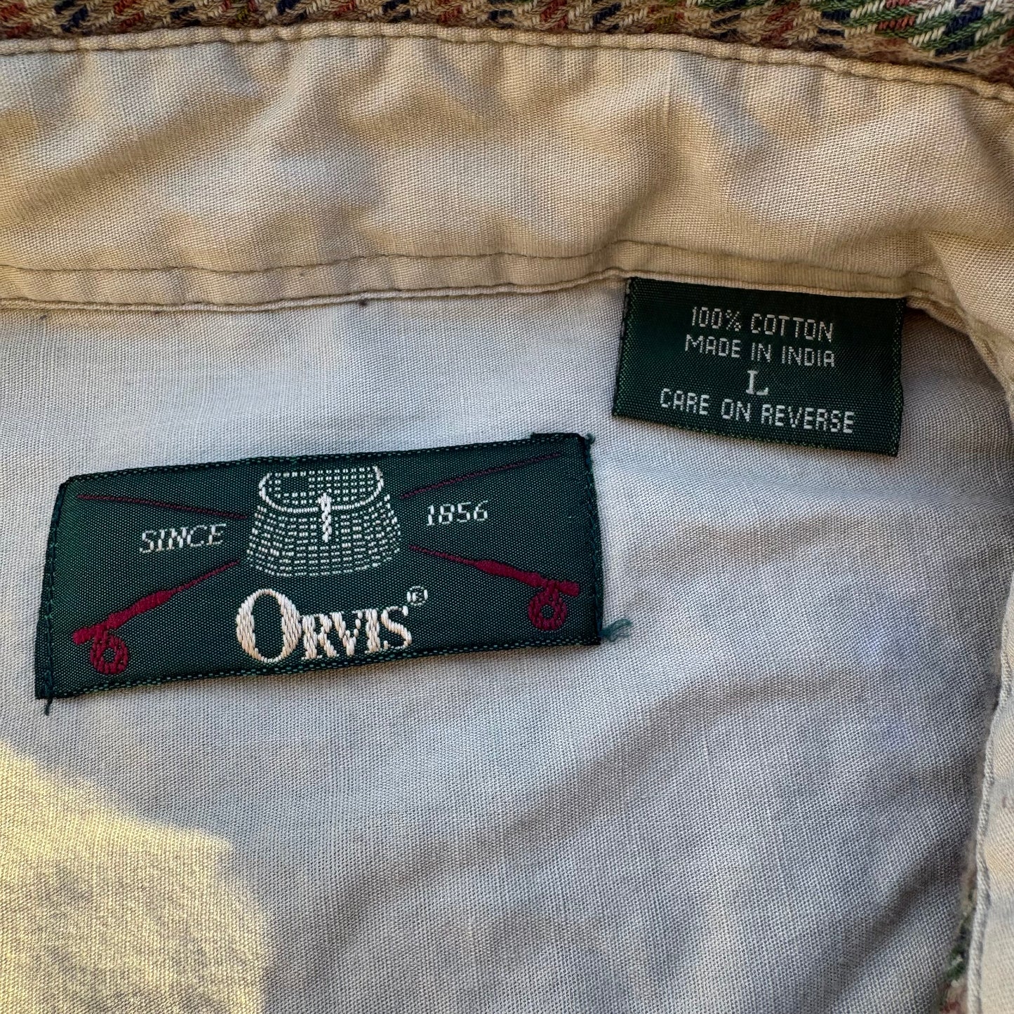 80s-90s Orvis Gingham Checkered Faded Button Down Shirt