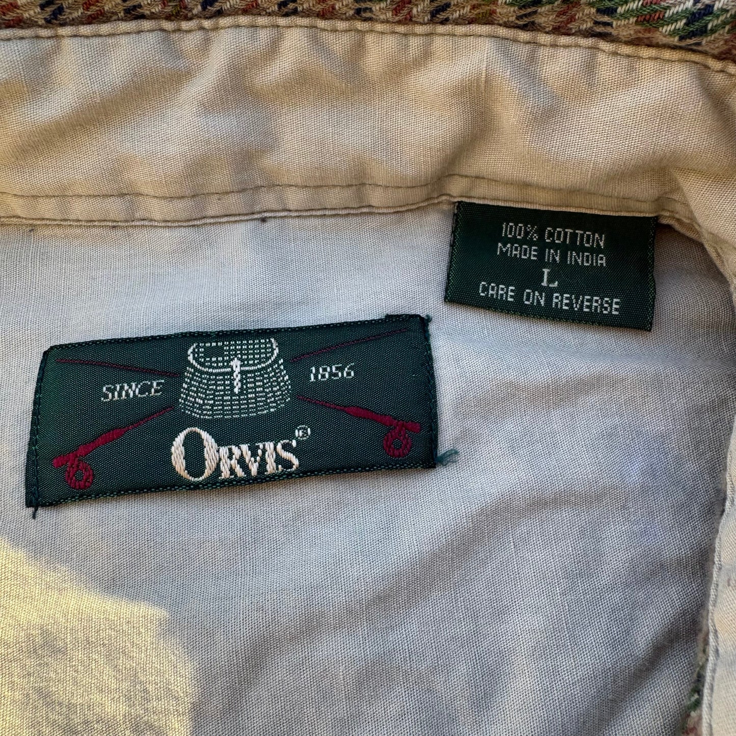 80s-90s Orvis Gingham Checkered Faded Button Down Shirt KiiChain Clothing
