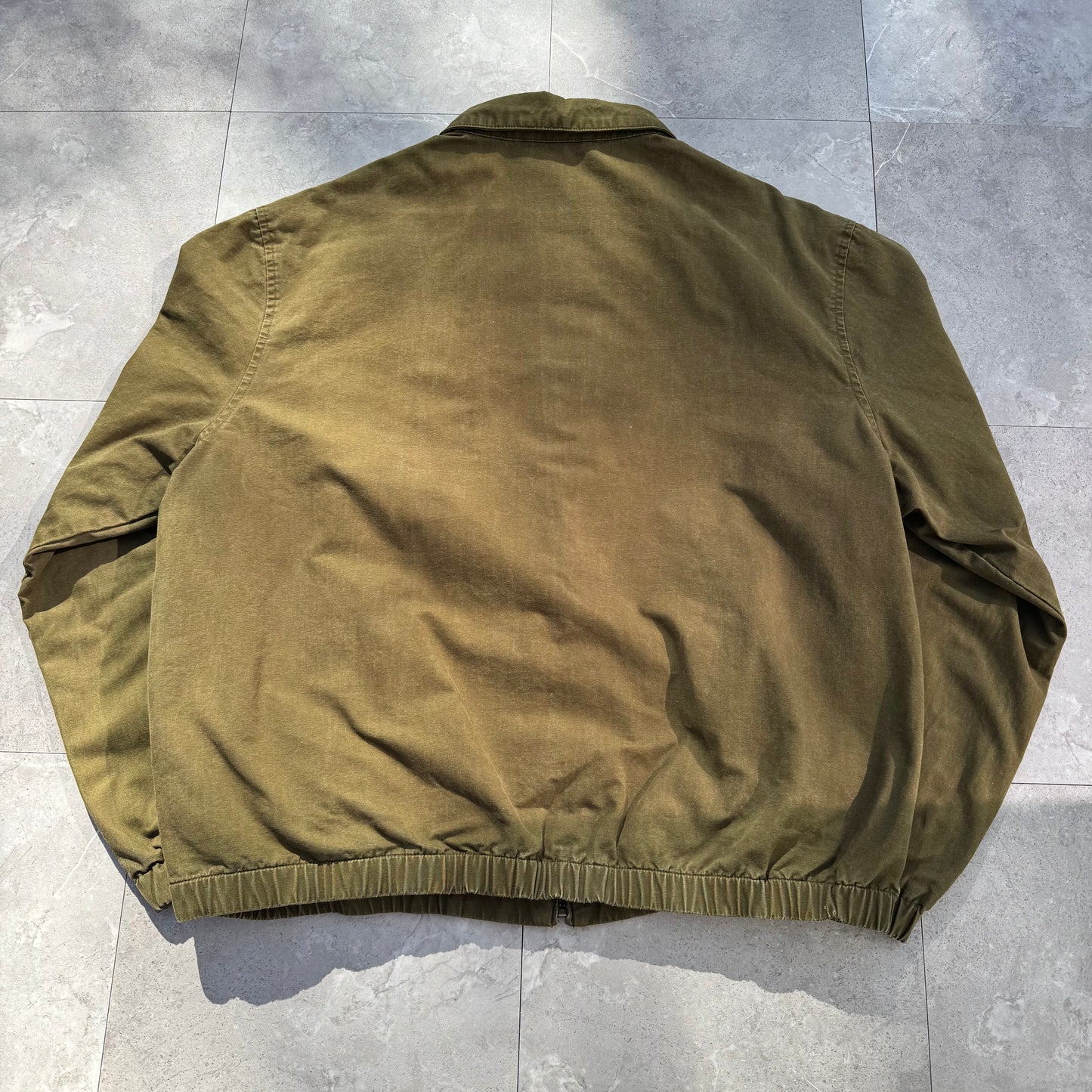90s-00s Polo by Ralph Lauren Dark Olive Green Cotton Checkered Lining Swing Top Jacket
