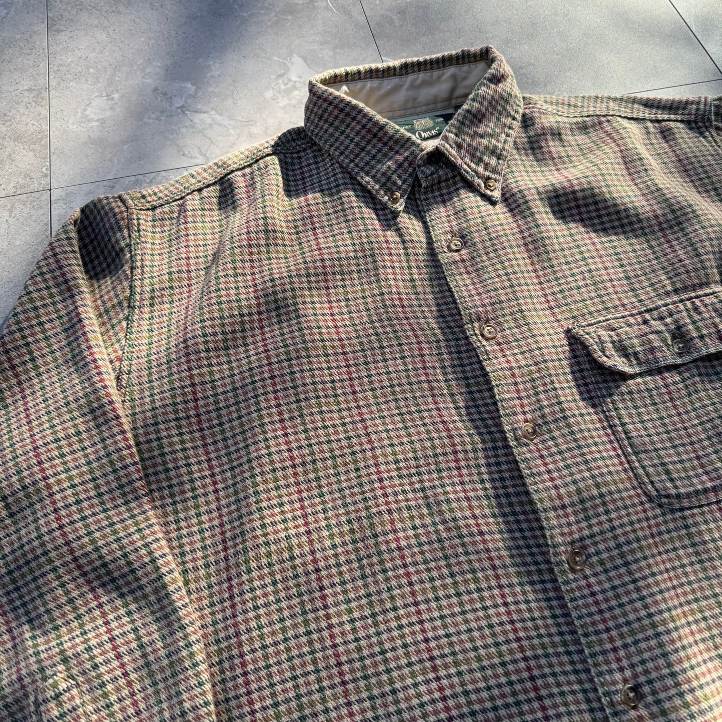 80s-90s Orvis Gingham Checkered Faded Button Down Shirt