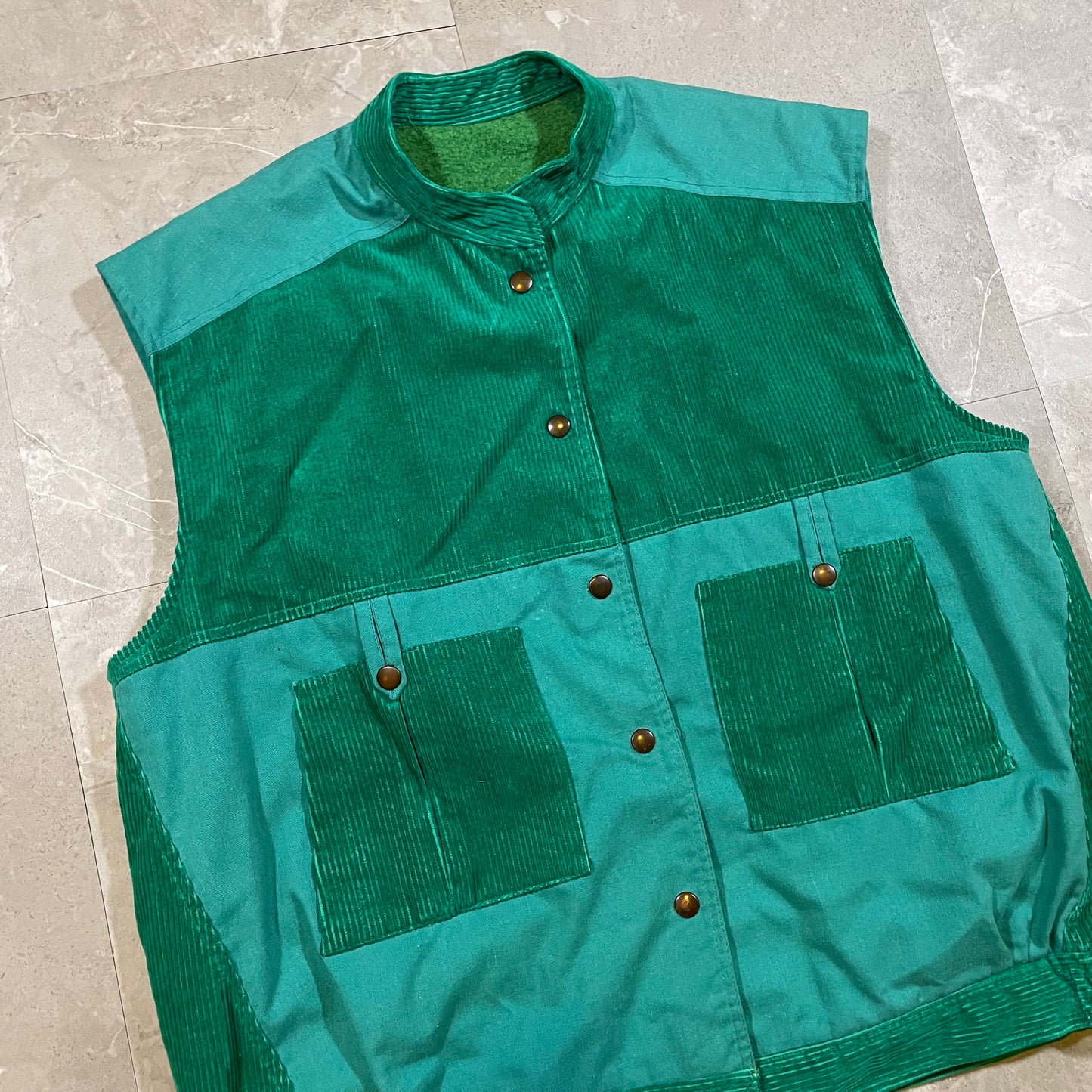 90s Unknown Hand Crafted Corduroy Tech Vest