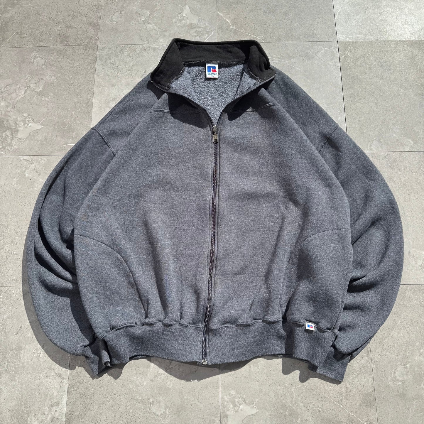 90s Russell Athletic Gray Full Zip Sweatshirt KiiChain Clothing