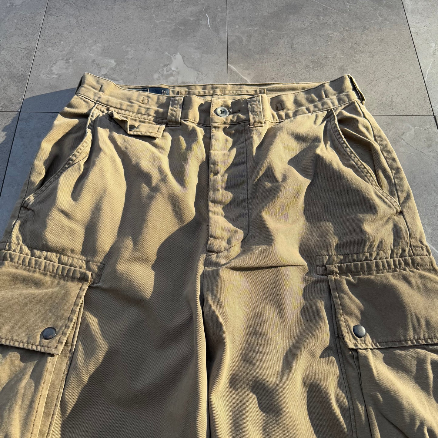 90s-00s Polo by Ralph Lauren Polo Chino Beige Cargo Pants 32x32