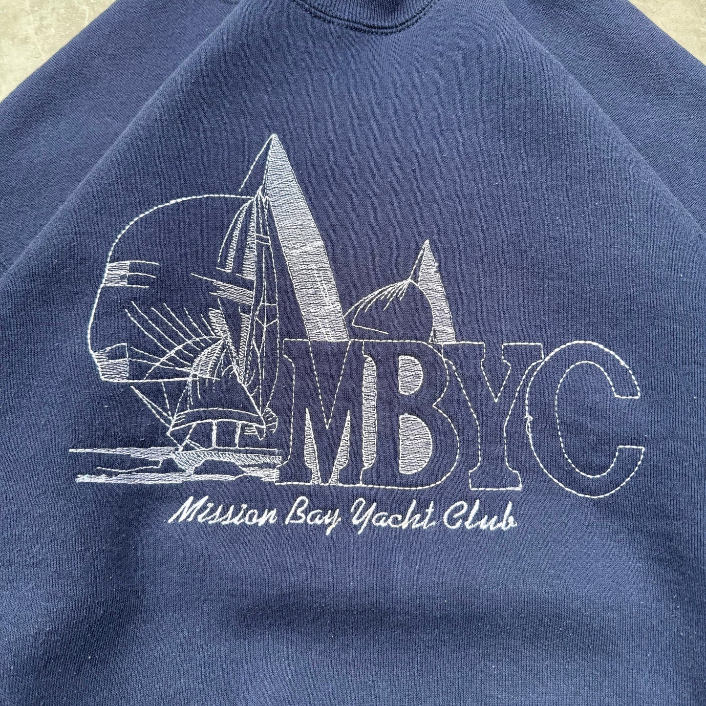 90s Lee MBYC Made in USA Navy Graphic Sweatshirt KiiChain Clothing