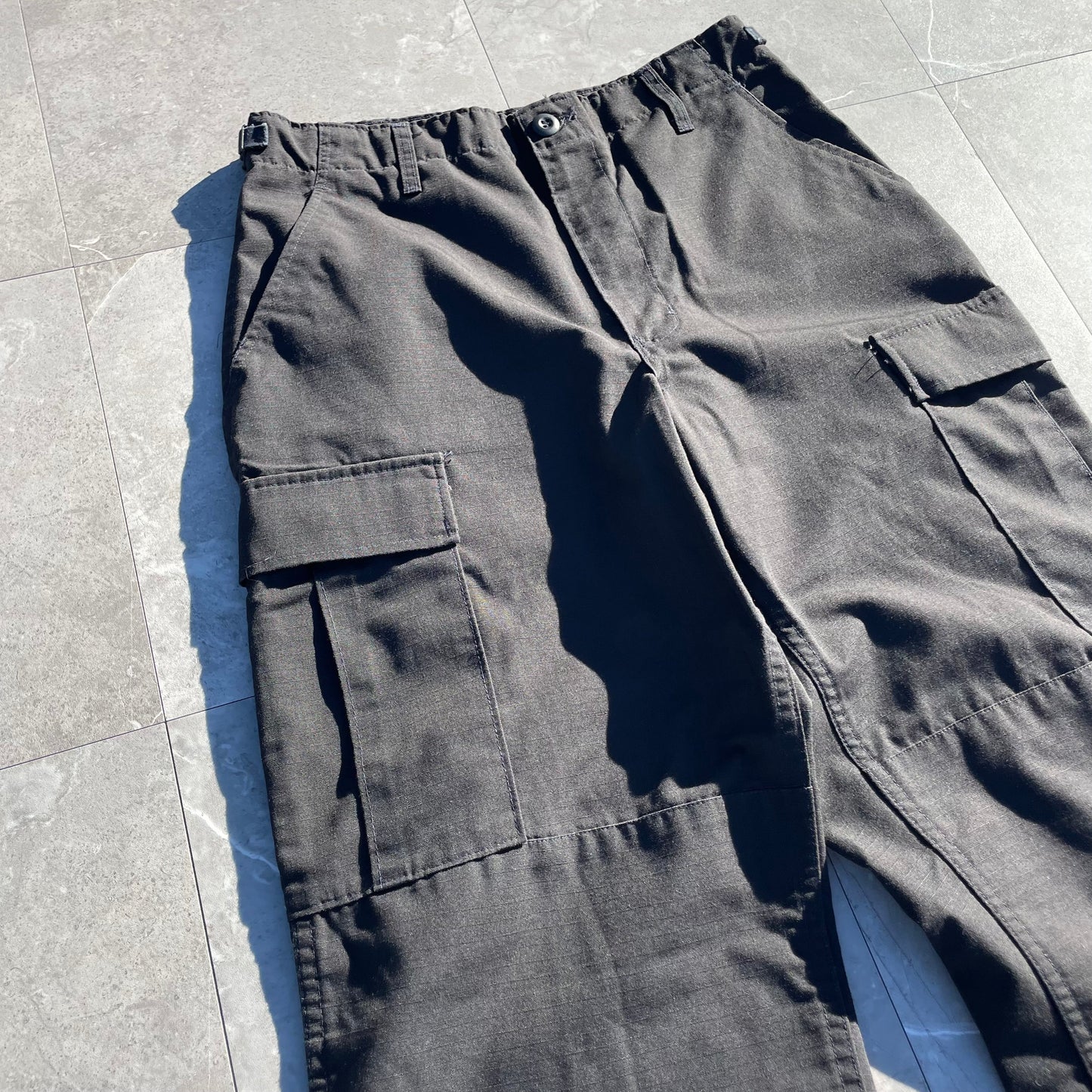 00s Propper Black Rip-Stop Cargo Military Pants Size S/R KiiChain Clothing