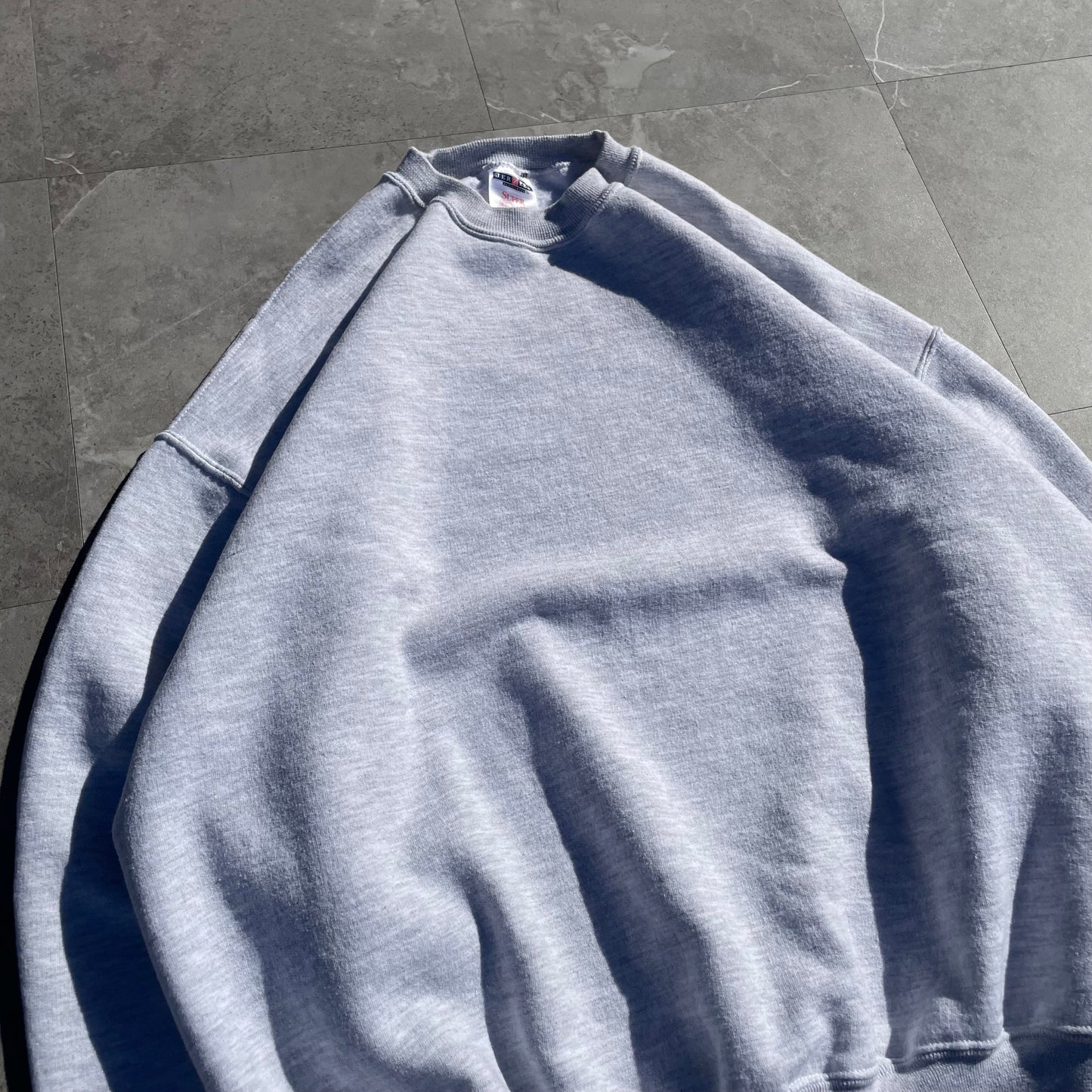 90s Jerzees Blank Gray Crewneck Sweater KiiChain Clothing