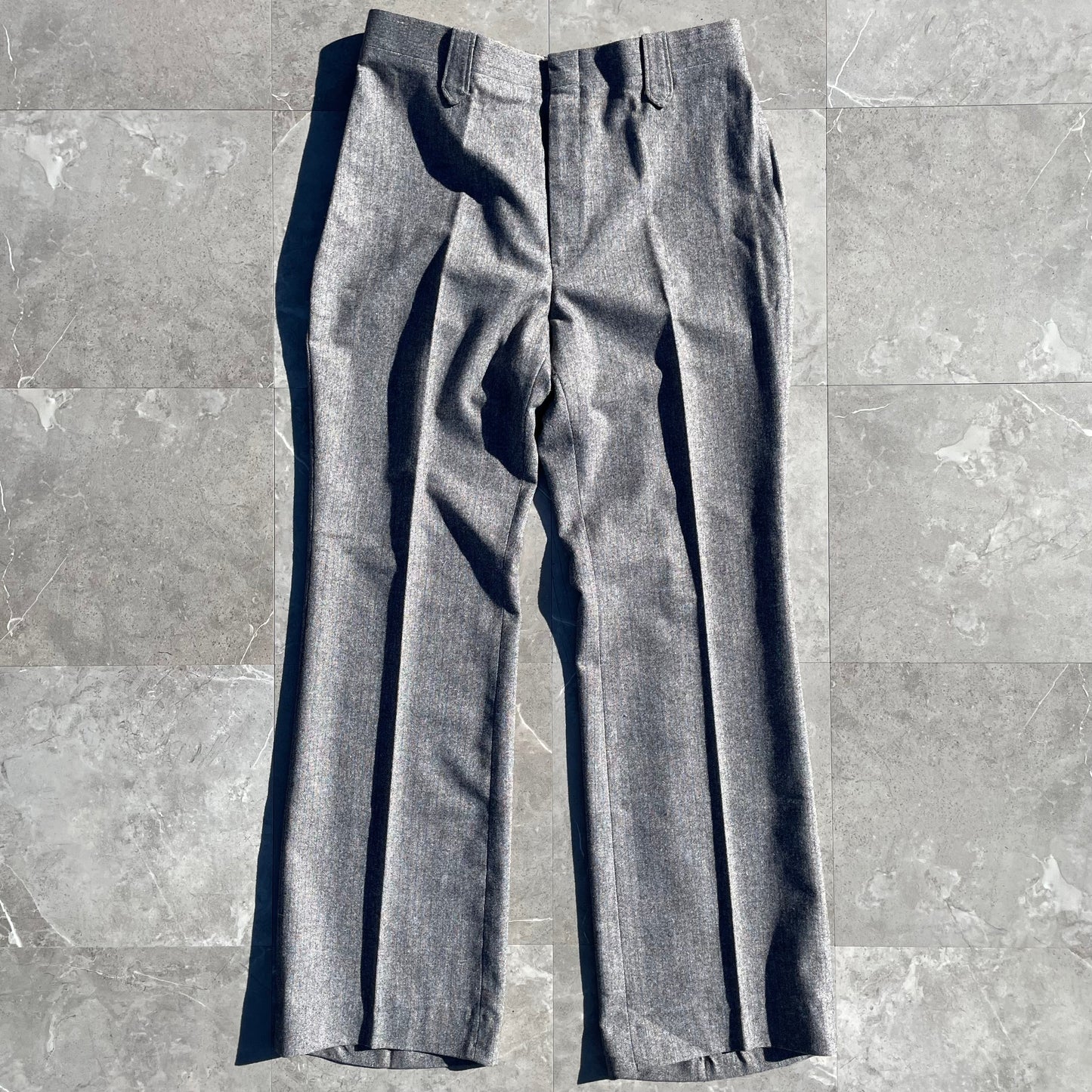 70s Prestige West Gray Flared Western Wool Slacks KiiChain Clothing