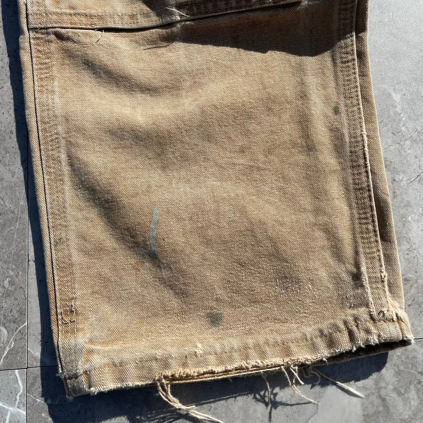 90s Carhartt Made in USA Beige Double Knee Work Pants 34x30 KiiChain Clothing