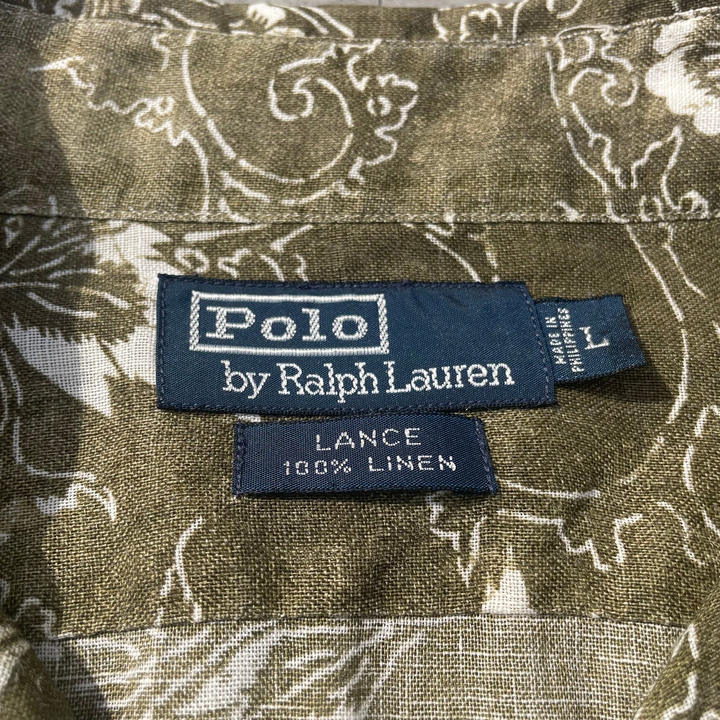 90s Ralph Lauren Lance Rare Linen Paisley Shirt (L)