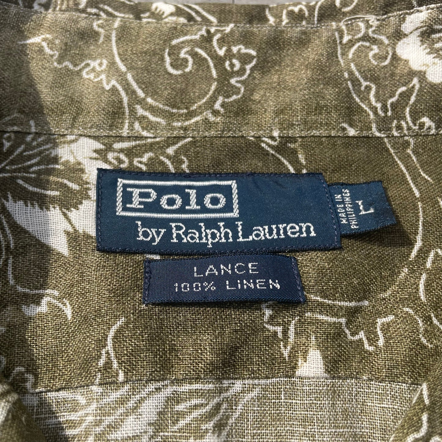90s Ralph Lauren Lance Rare Linen Paisley Shirt (L) KiiChain Clothing