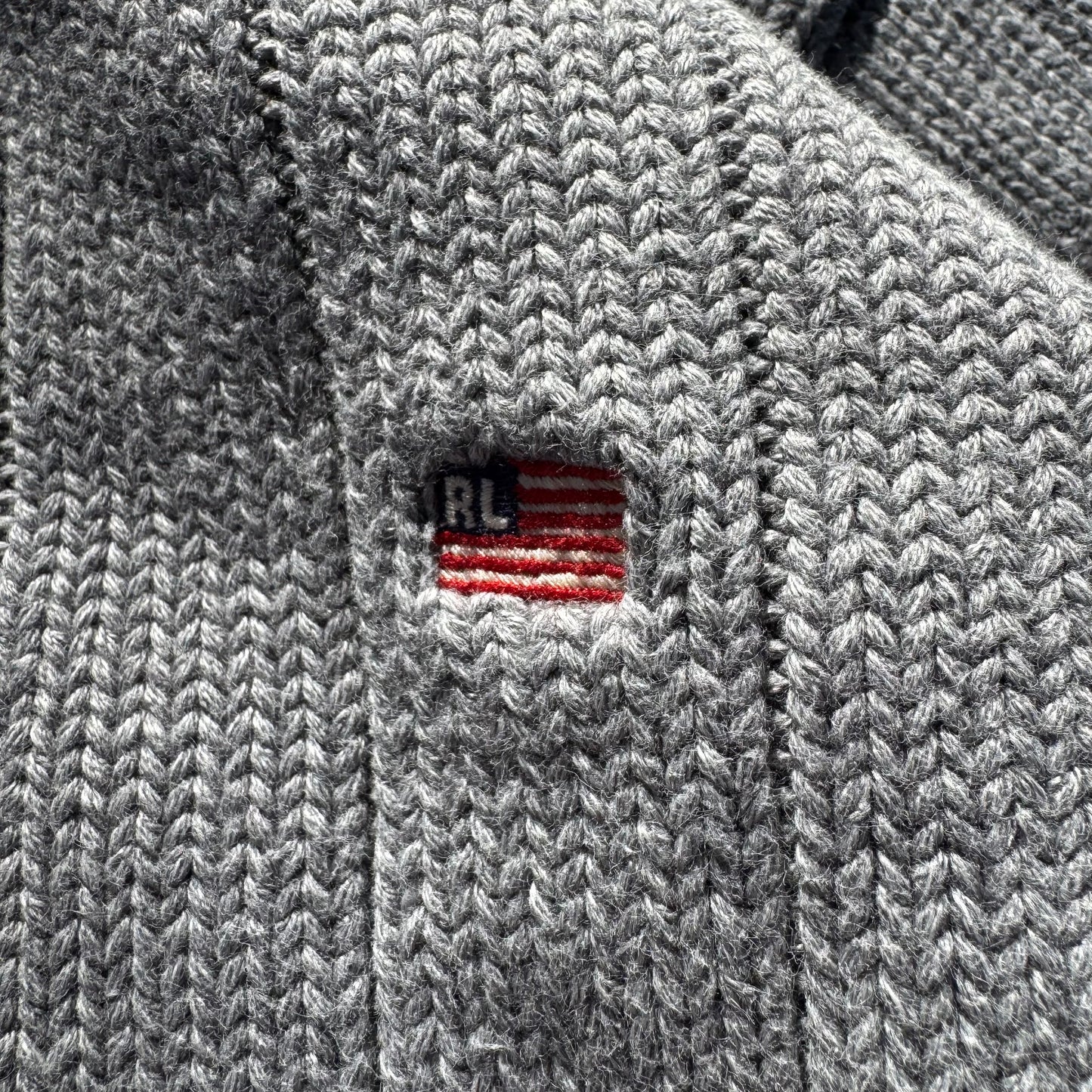 90s Ralph Lauren: Polo Jeans Company Gray Heavyweight Quarter Zip Knit