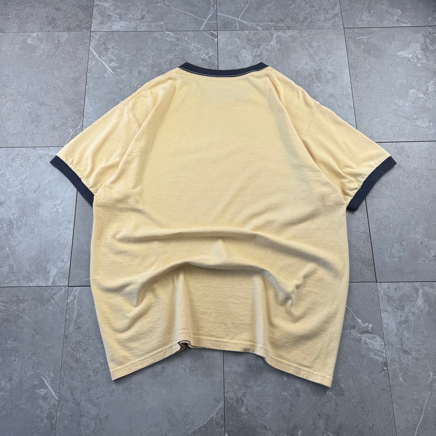 00s Fruit of the Loom Yellow Ringer T-Shirt