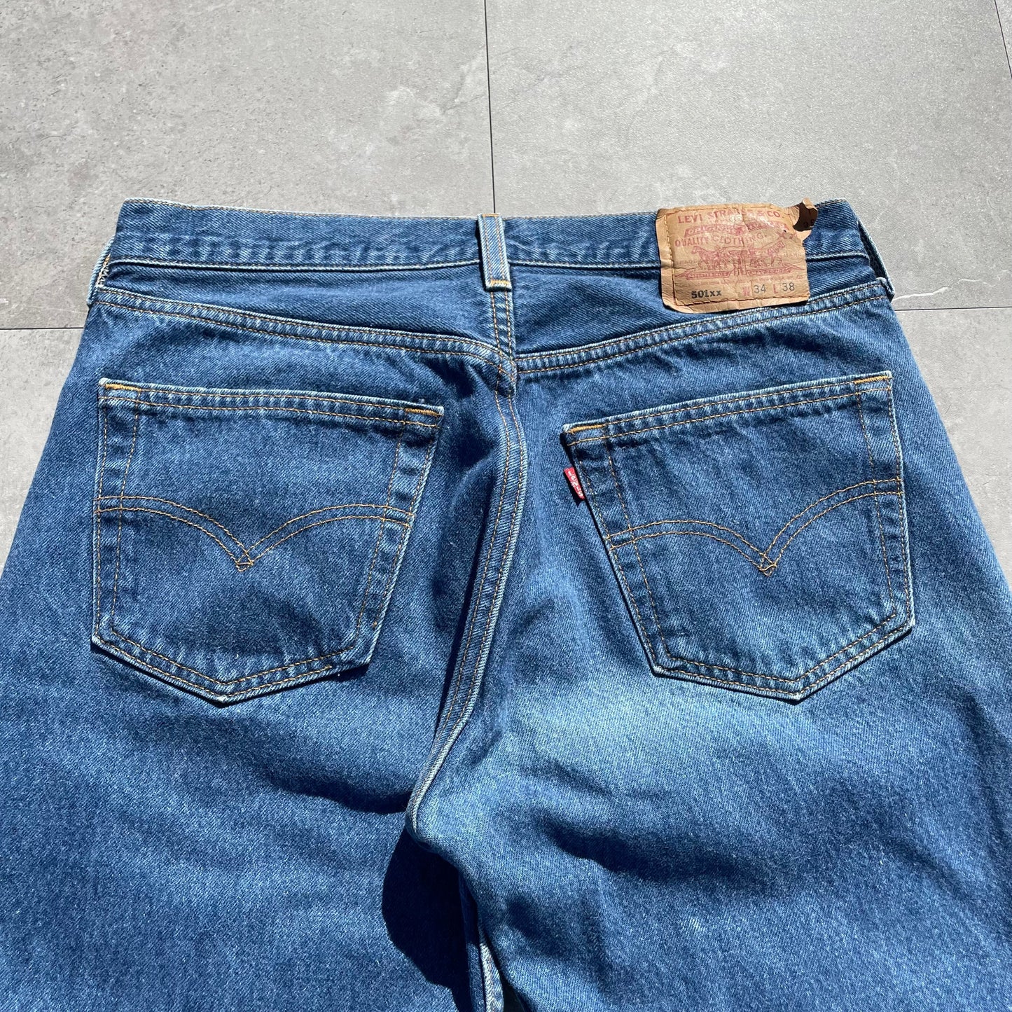 90s Levi's 501xx Made in USA Cropped Denim 34x38 KiiChain Clothing