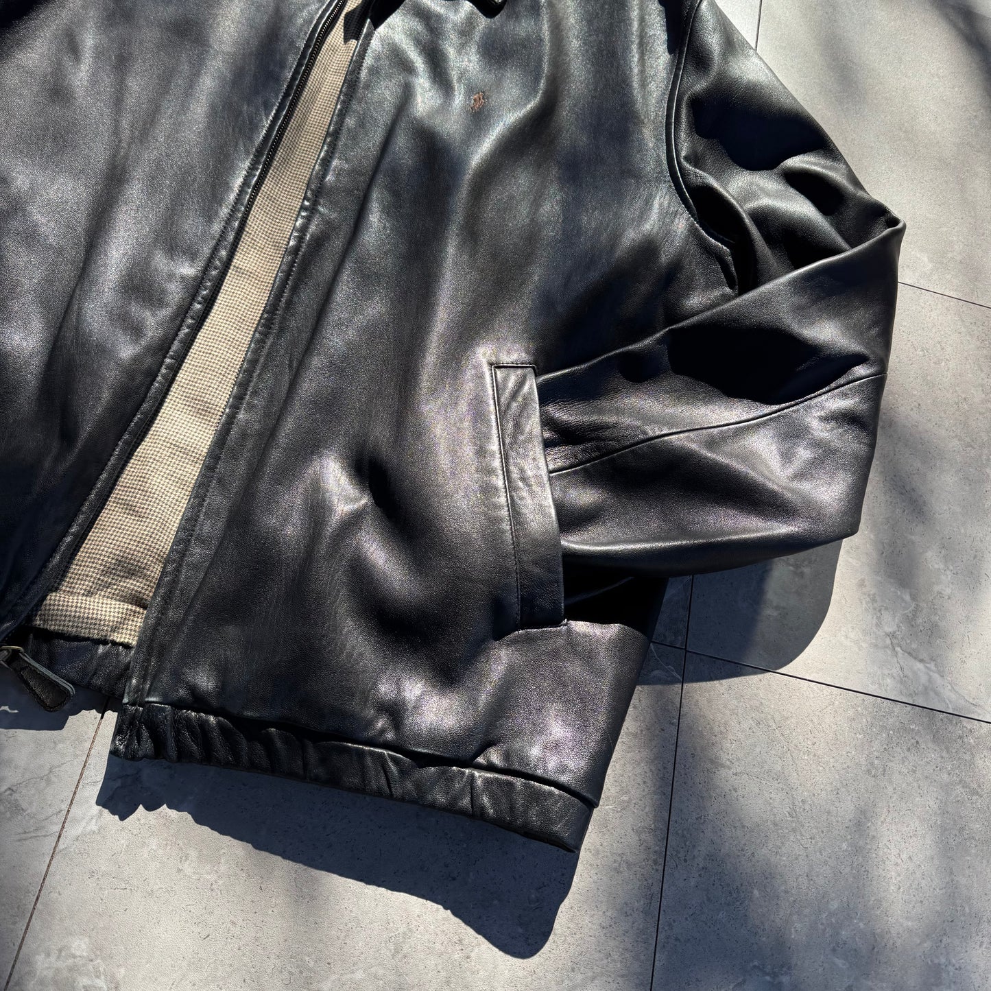 90s-00s Polo by Ralph Lauren Black Leather Jacket