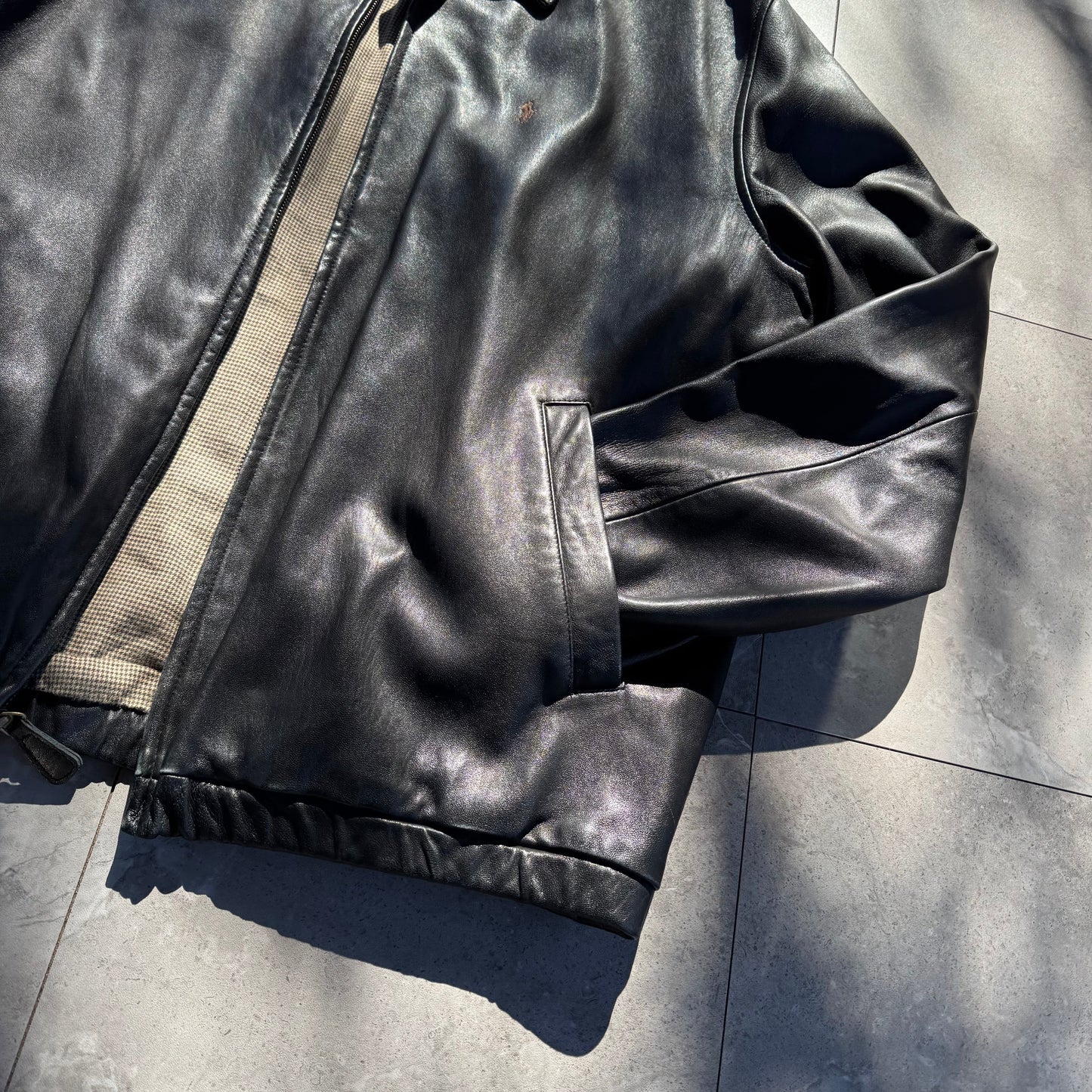 90s-00s Polo by Ralph Lauren Black Leather Jacket KiiChain Clothing