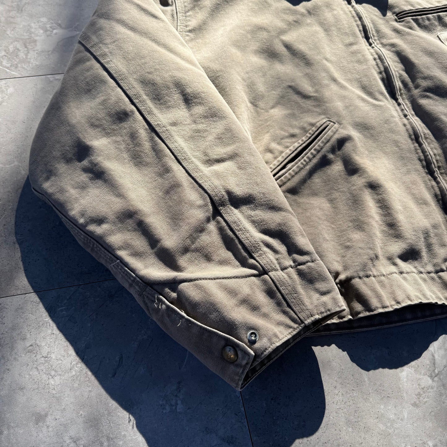 90s-00s Carhartt Made in USA Sand Stone Detroit Jacket KiiChain Clothing