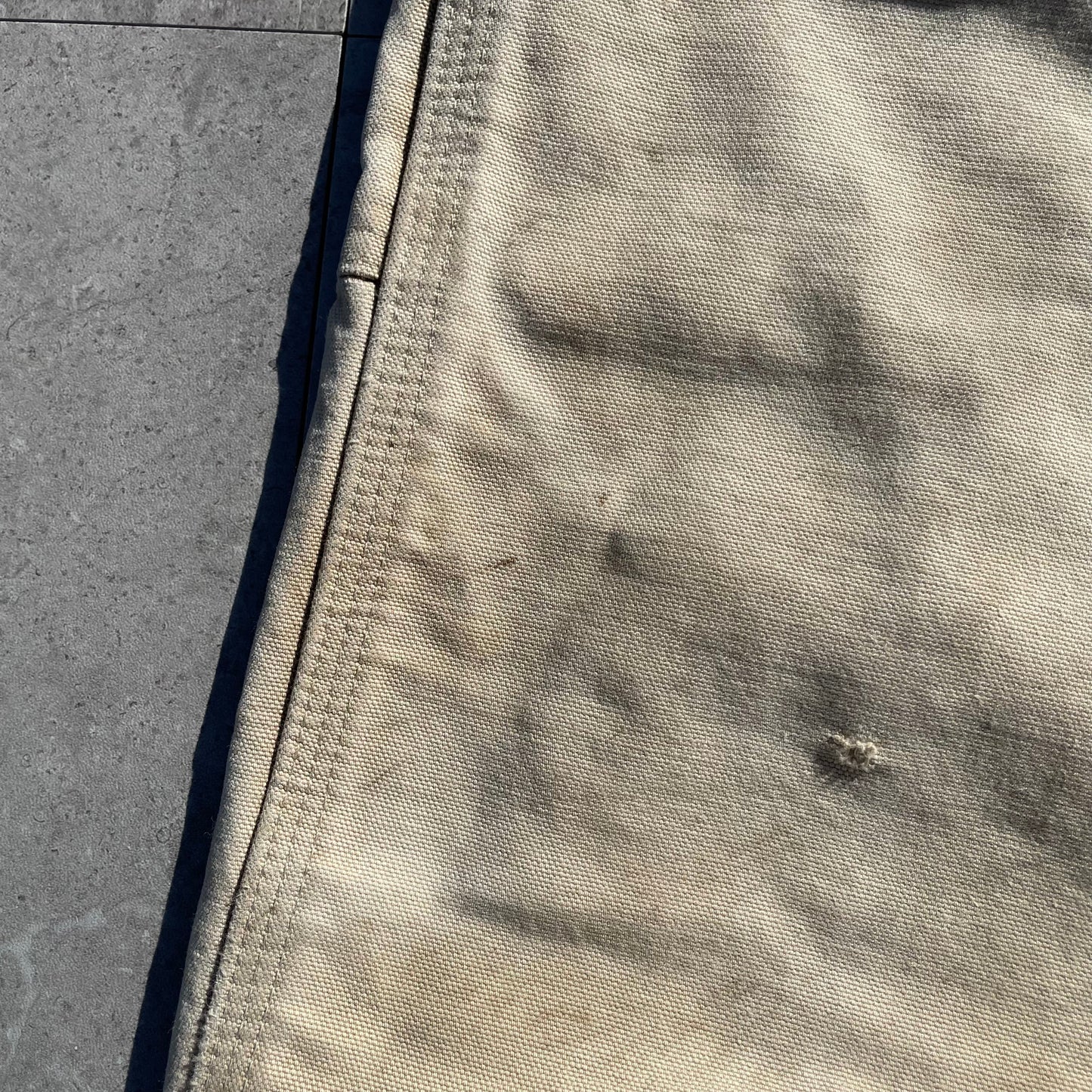 90s Carhartt Made in USA Beige Double Knee Work Pants 30x32 KiiChain Clothing