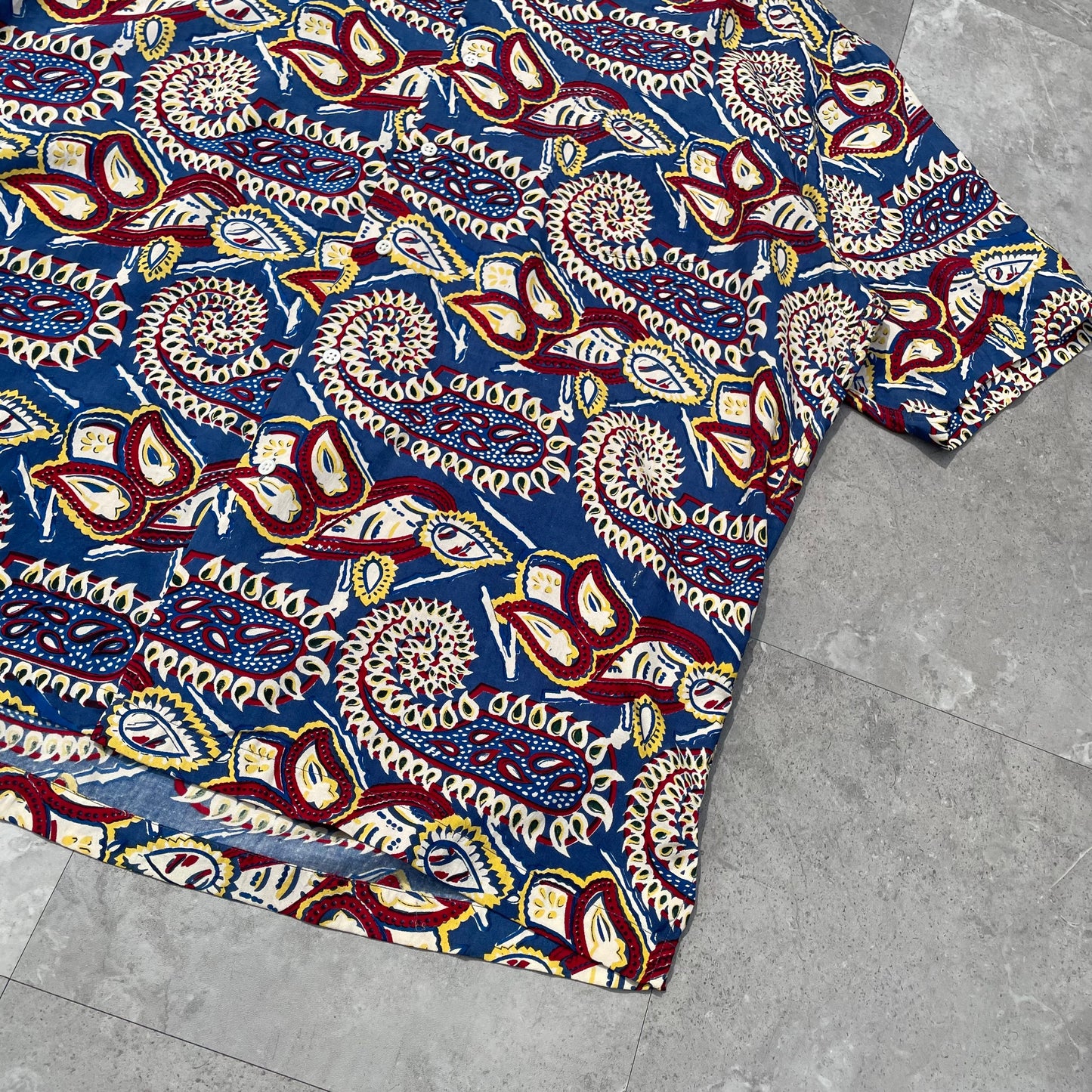 90s Ralph Lauren 100% Imported Silk Made in USA Paisley Hawaiian Shirt KiiChain Clothing