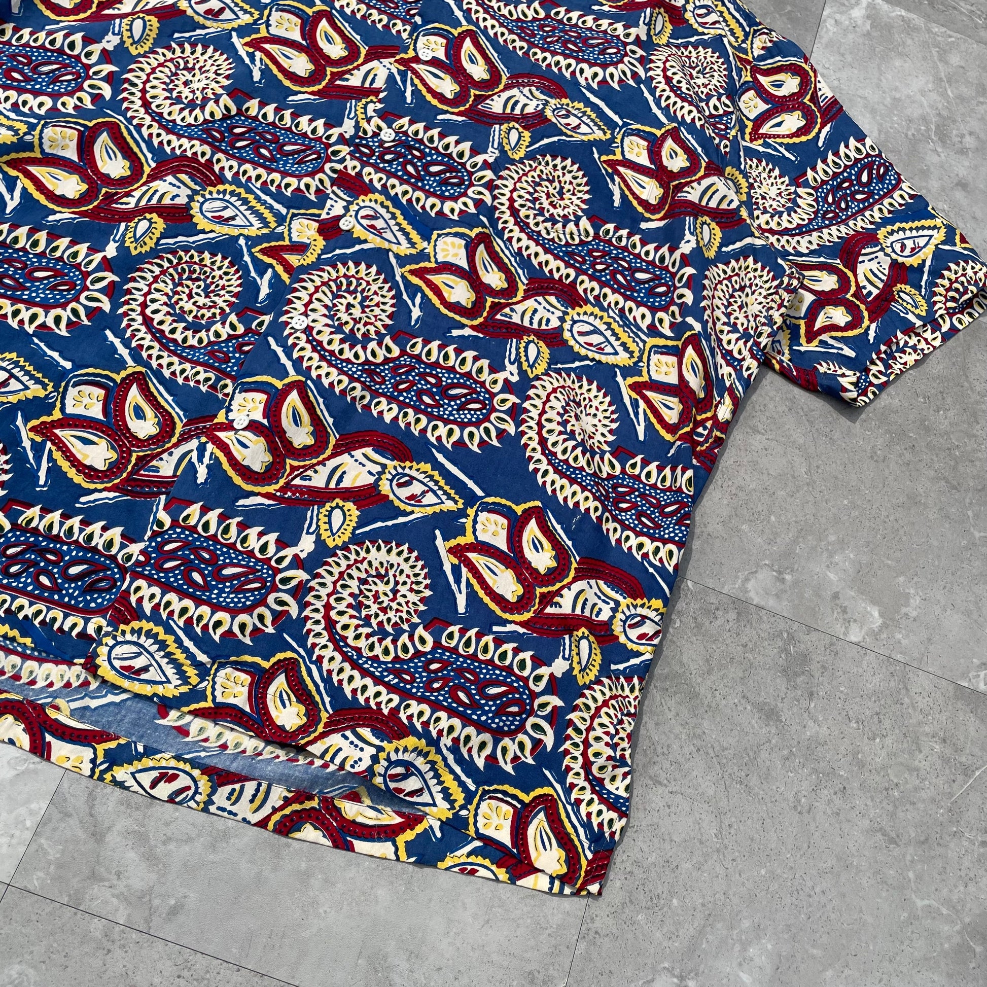90s Ralph Lauren 100% Imported Silk Made in USA Paisley Hawaiian Shirt KiiChain Clothing