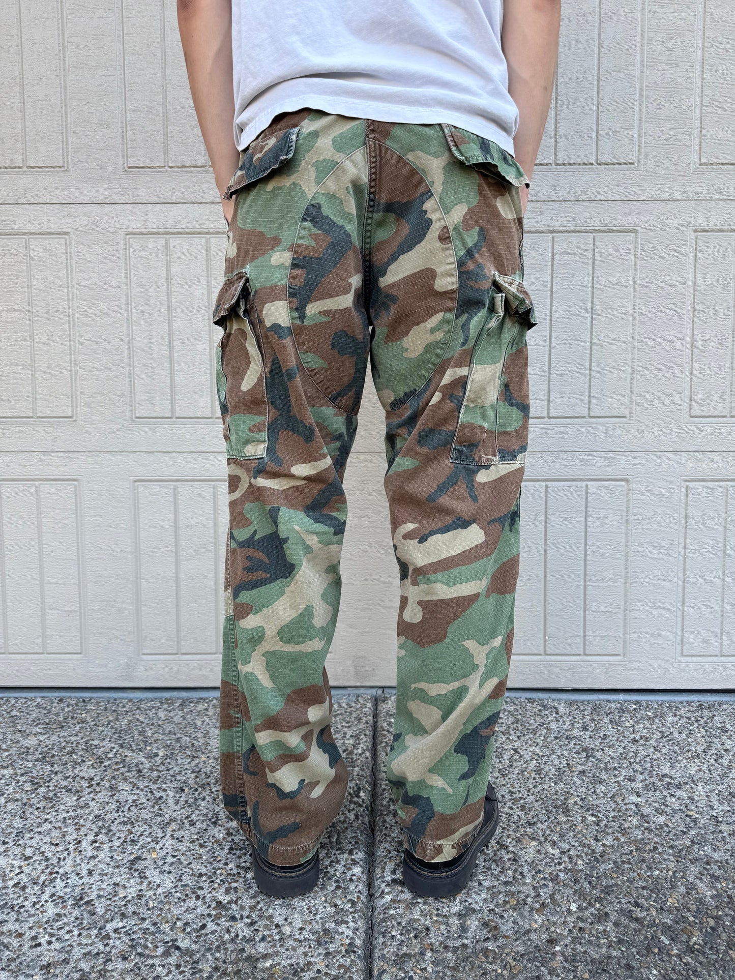 80s US Army 1988 Woodland Camouflage Military Pants KiiChain Clothing