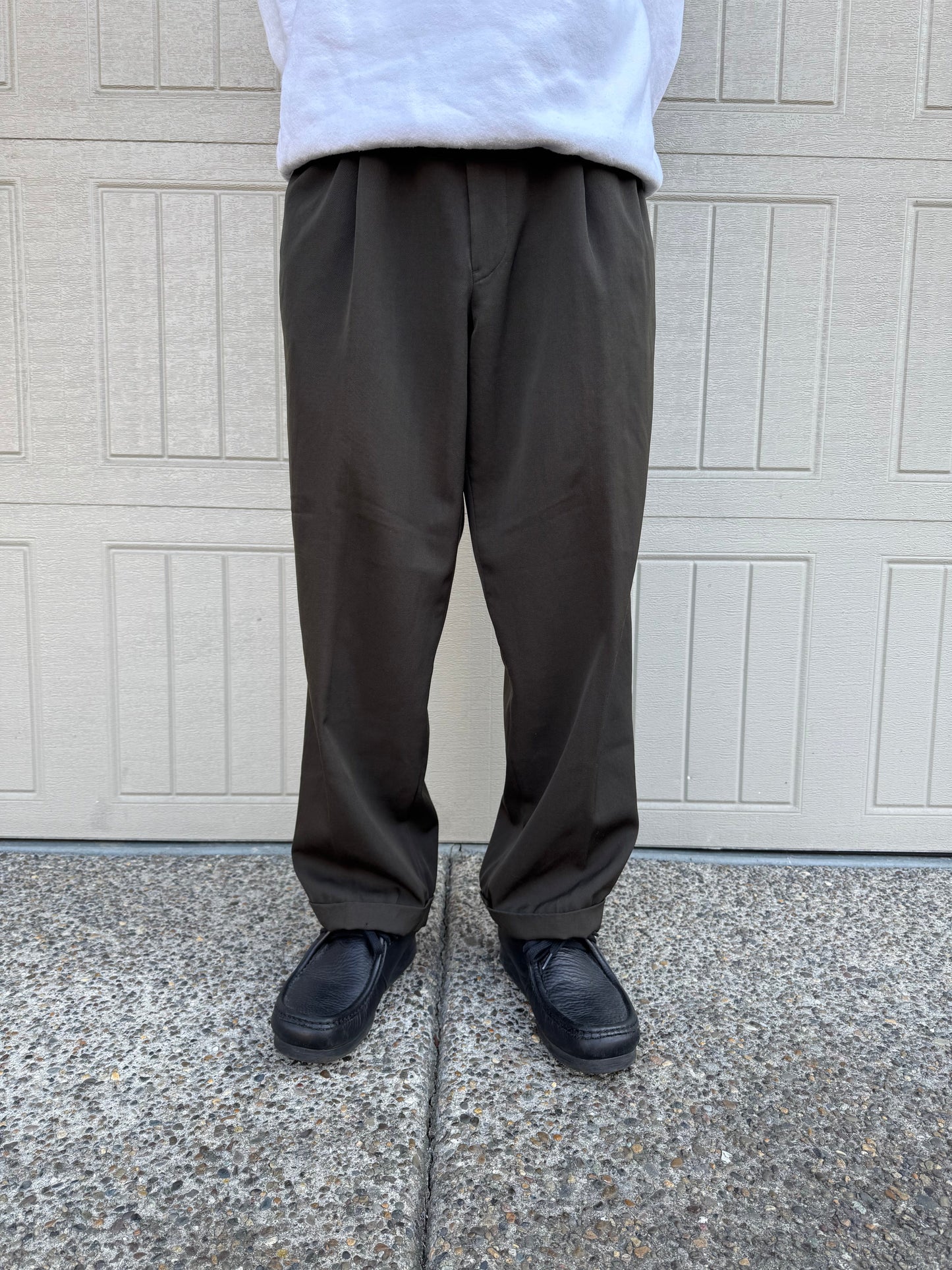 90s-00s Brooks Brothers Made in Canada Two-Tuck Pleated Wool Slacks KiiChain Clothing