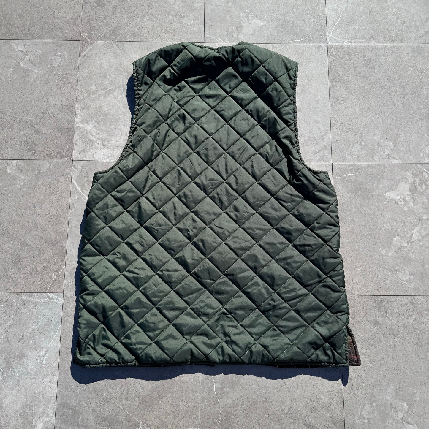 Barbour Plaid-Lined Light Weight Down Vest KiiChain Clothing