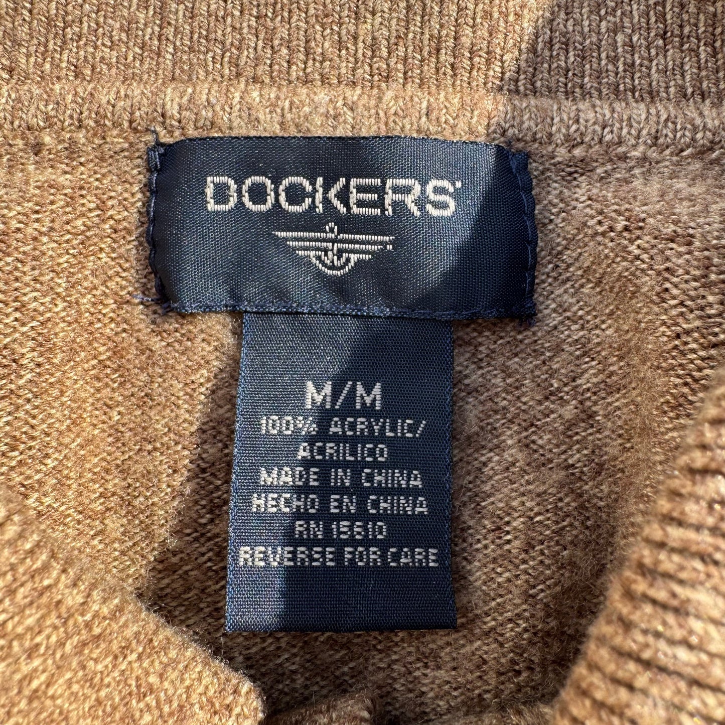 90s-00s Dockers Brown Knit Polo KiiChain Clothing