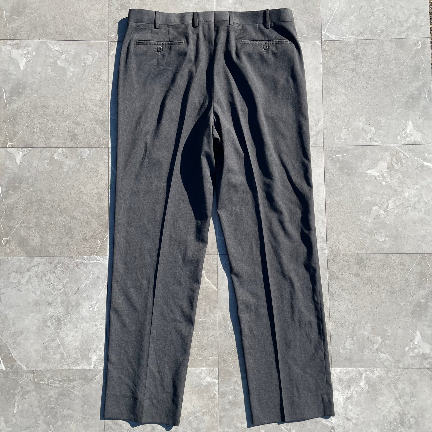 90s-00s Zanella Made in Italy Dark Gray Pleated Slacks Size 38 KiiChain Clothing