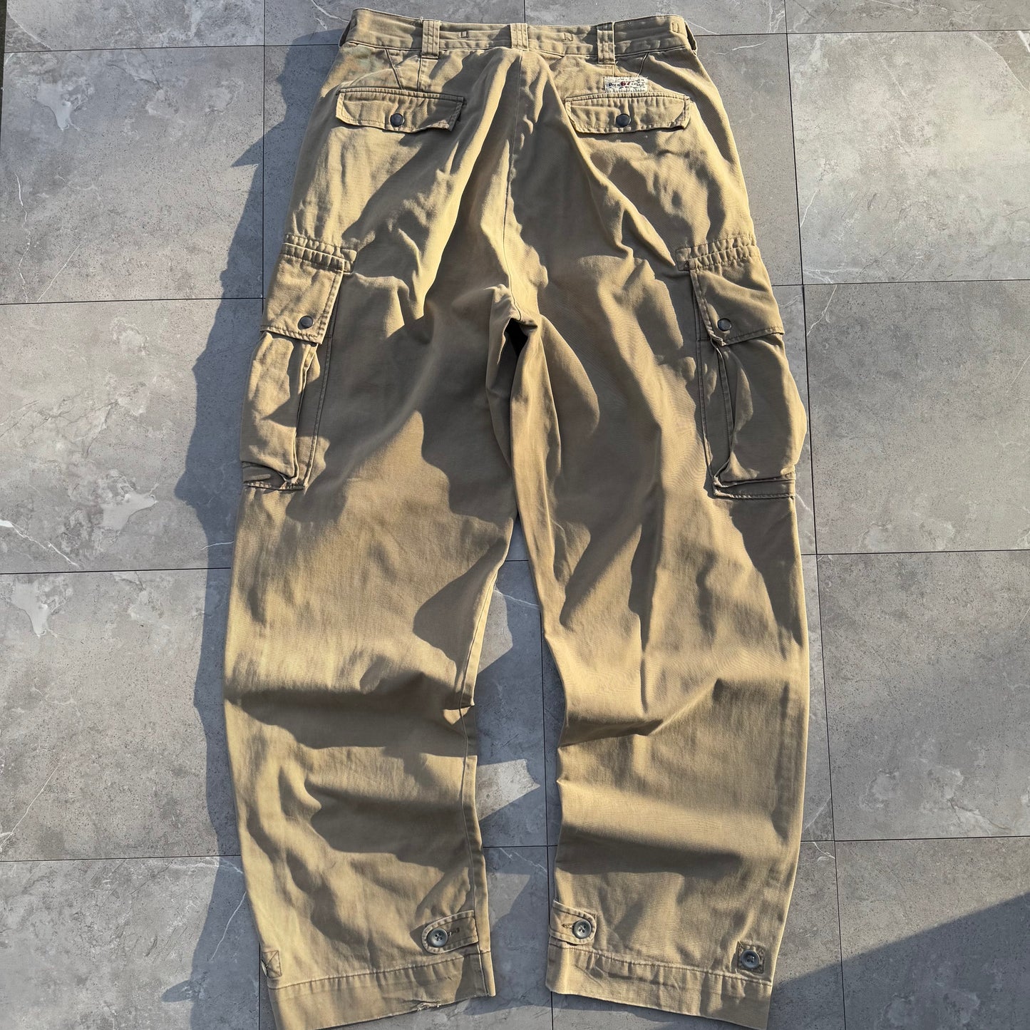 90s-00s Polo by Ralph Lauren Polo Chino Beige Cargo Pants 32x32