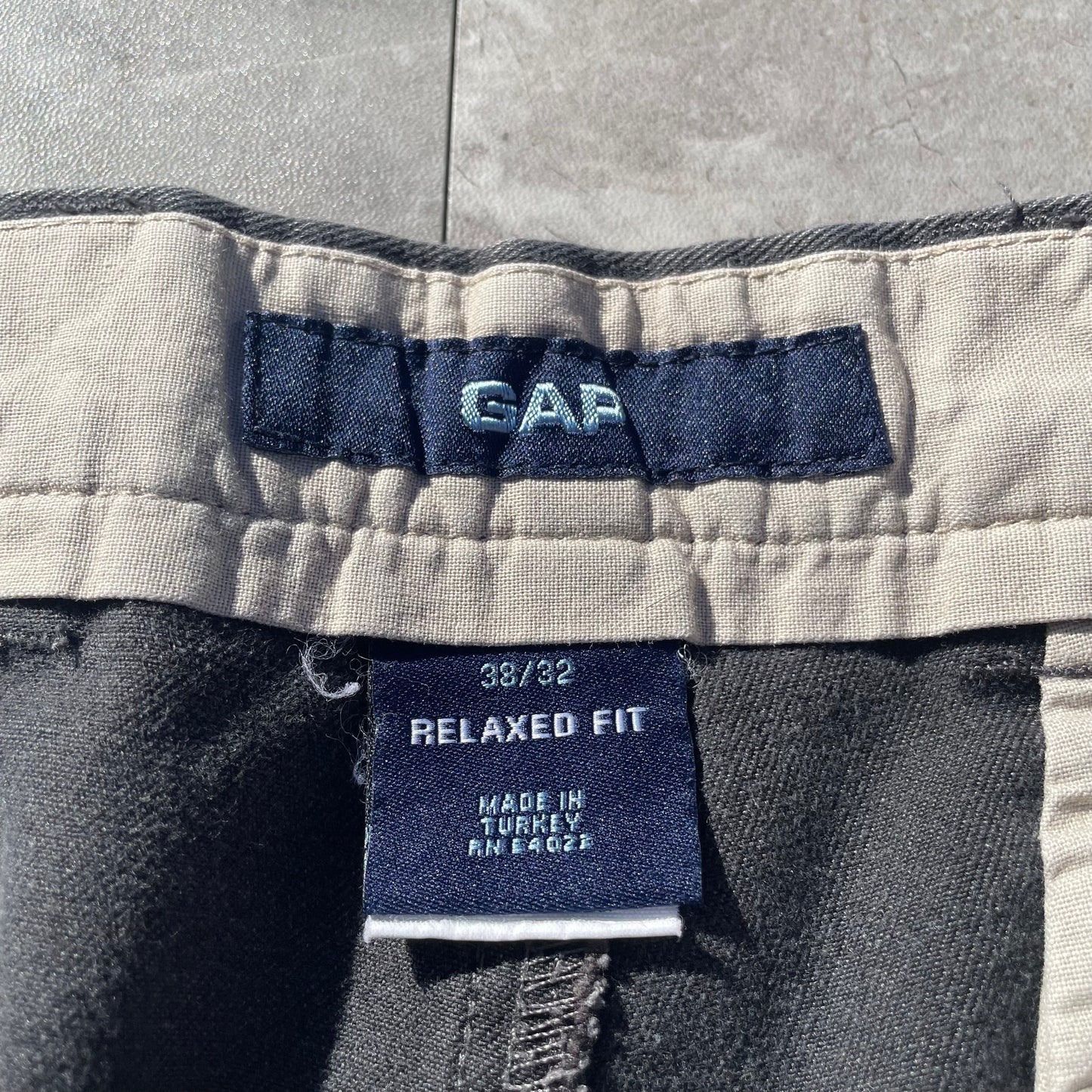 00s Gap Washed Gray/Black Loose Fit Pants 38x32 KiiChain Clothing