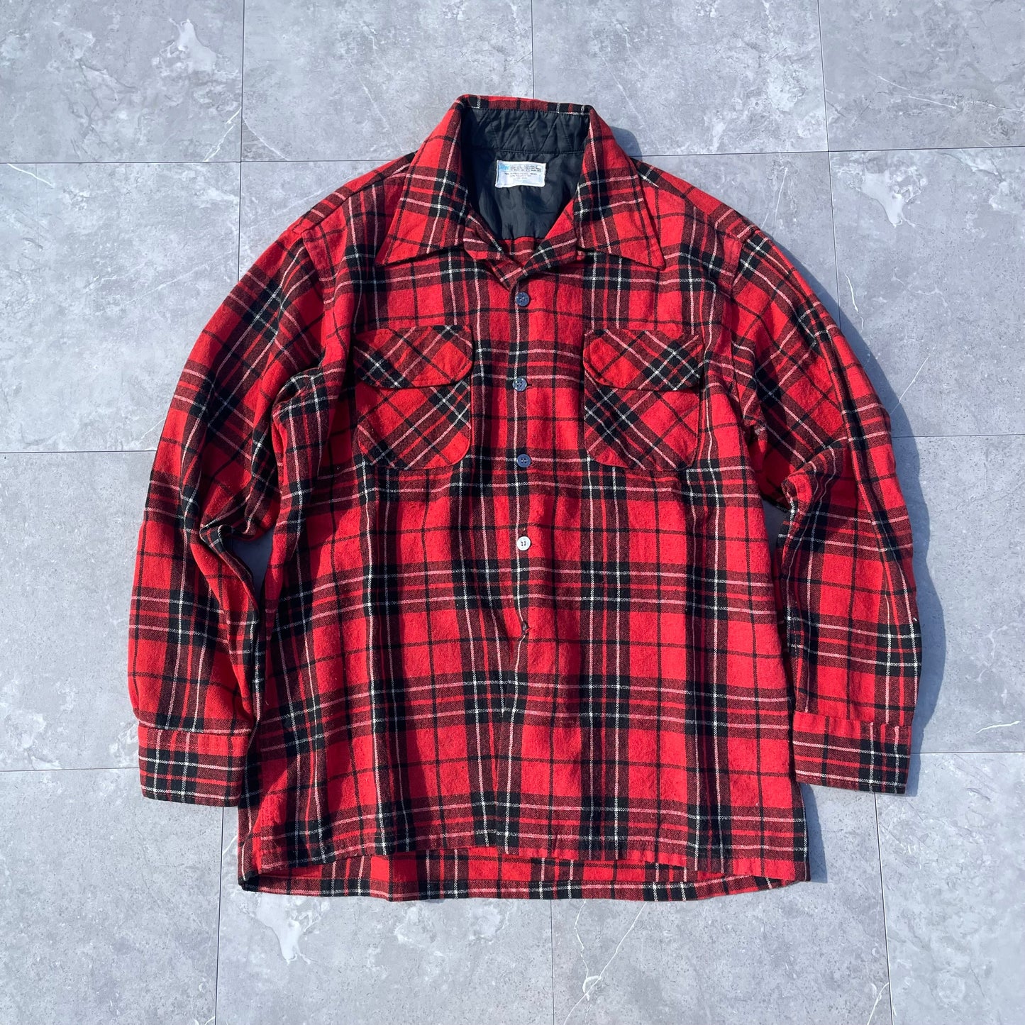 70s JCPenney Made in USA Padded Checkered Shirt KiiChain Clothing