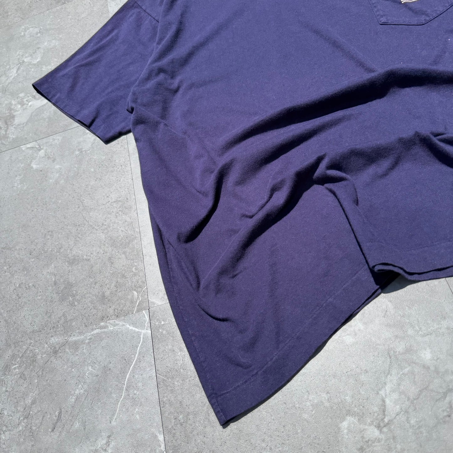 80s-90s Ralph Lauren Navy/Purple Made in USA Pocket Tee KiiChain Clothing