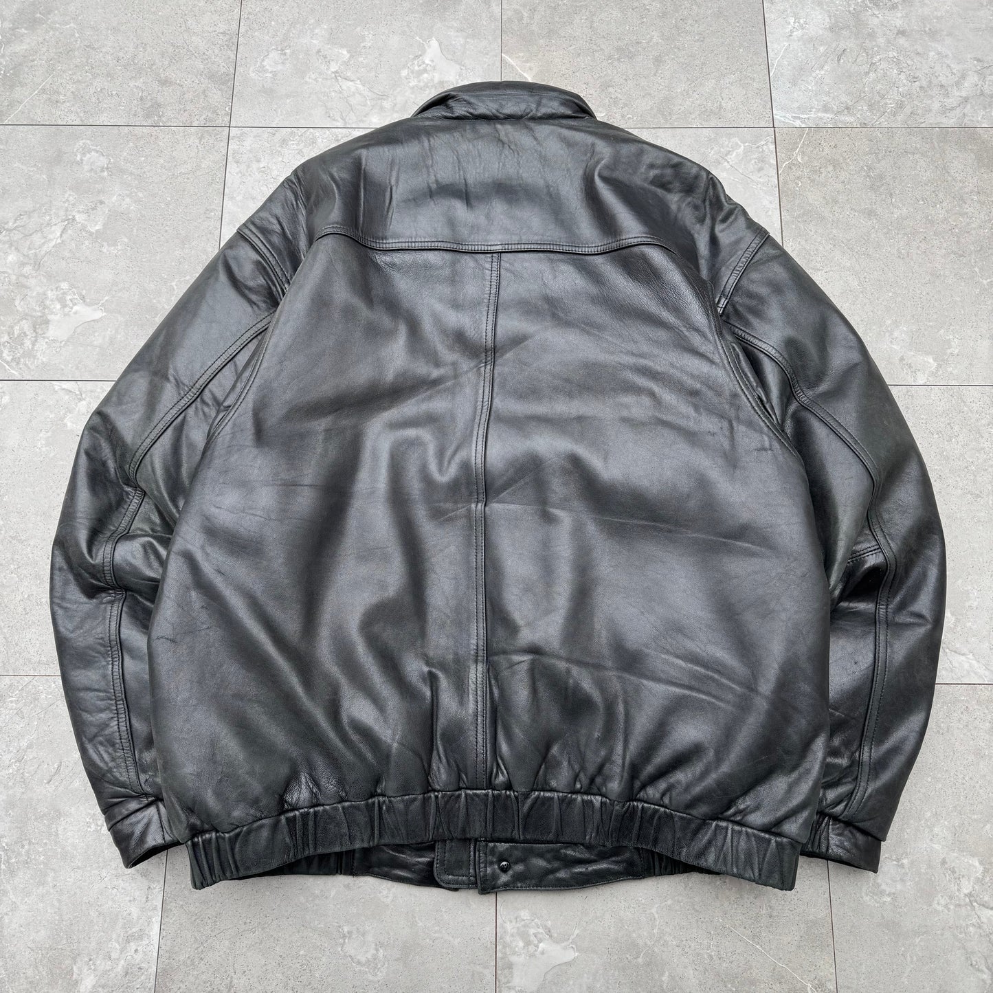 90s Eddie Bauer Leather Down Jacket KiiChain Clothing