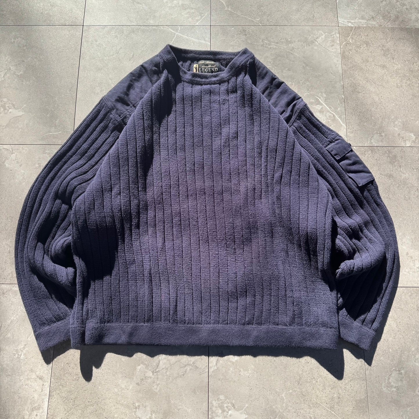 90s-00s Eddie Bauer Legend Made in UK Sleeve Pocket Knit