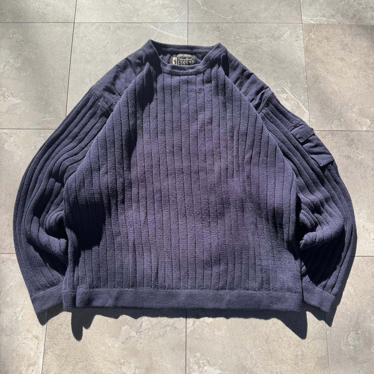 90s-00s Eddie Bauer Legend Made in UK Sleeve Pocket Knit KiiChain Clothing