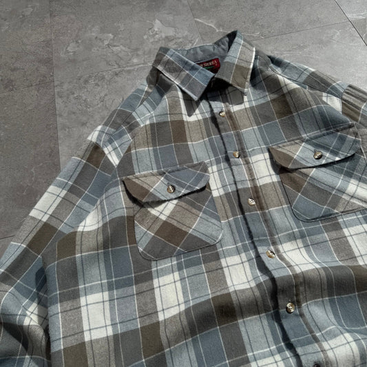 80s-90s High Sierra Faded Checkered Flannel Shirt KiiChain Clothing