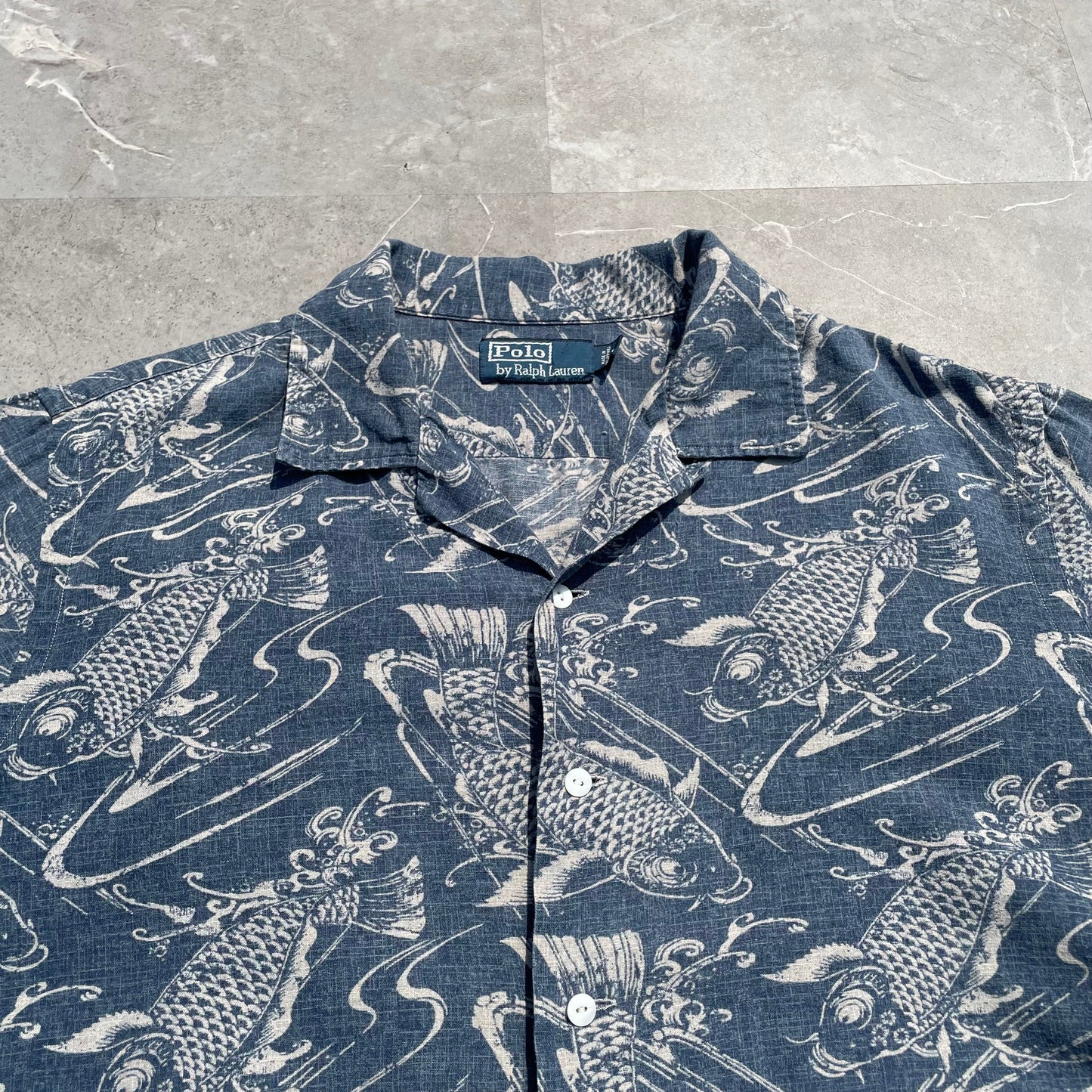 90s Ralph Lauren Koi Hawaiian Shirt KiiChain Clothing