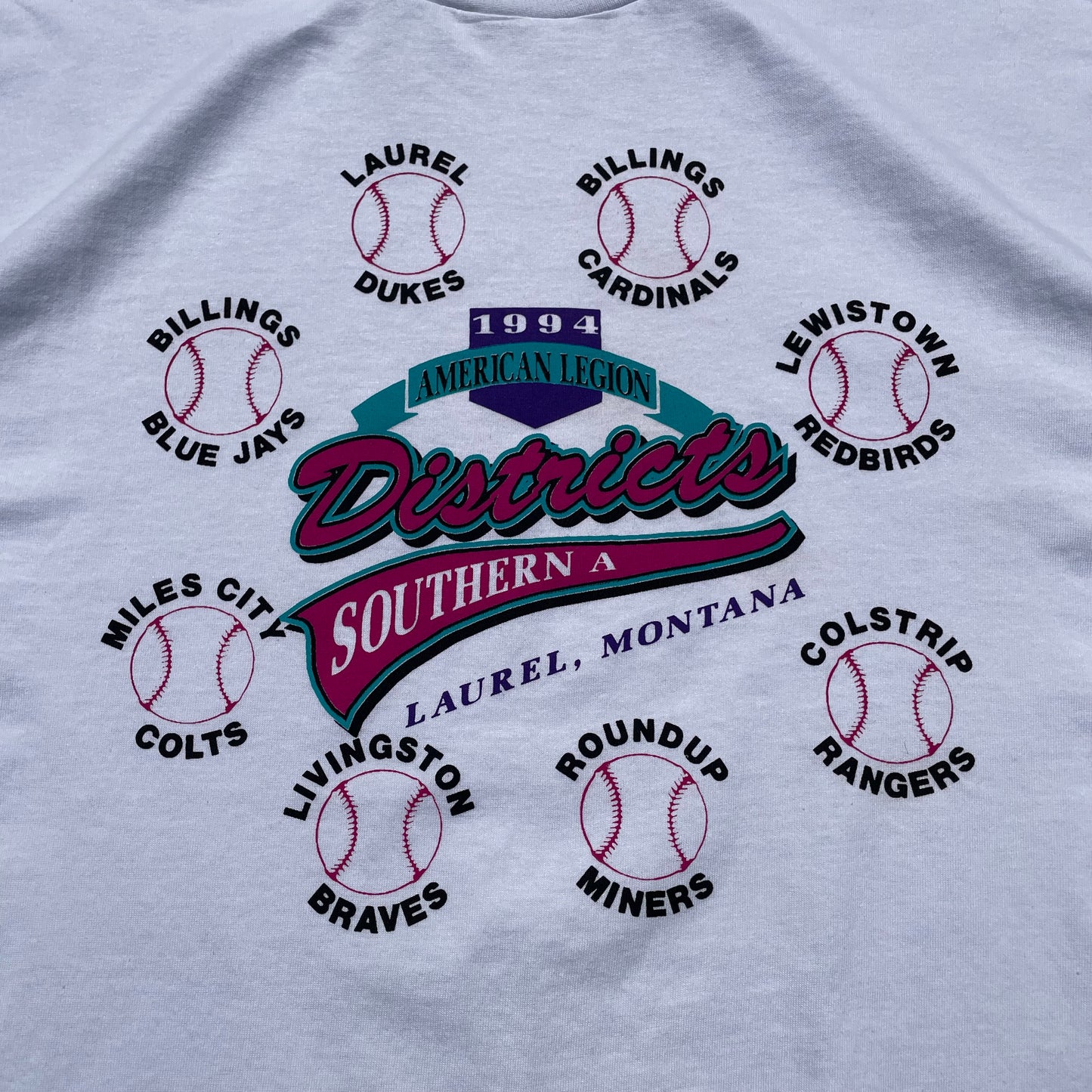 90s Fruit of the Loom 1994 American Legion Districts Made in USA Single Stitch T-Shirt