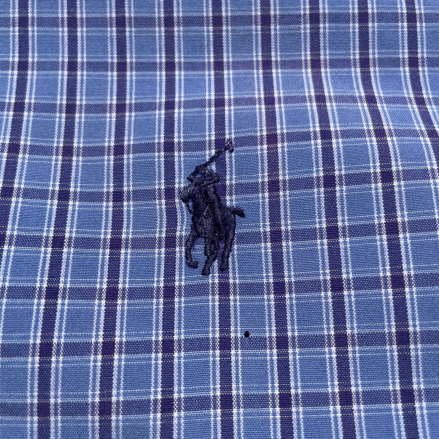 90s Ralph Lauren Caldwell Blue Checkered Shirt KiiChain Clothing