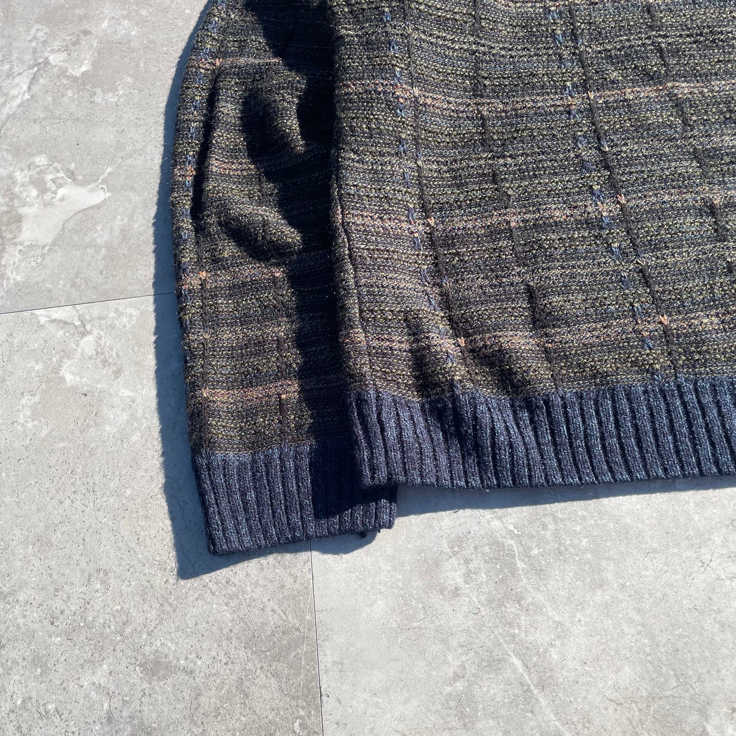 90s-00s Arrow Block Pattern Acrylic Design Knit KiiChain Clothing