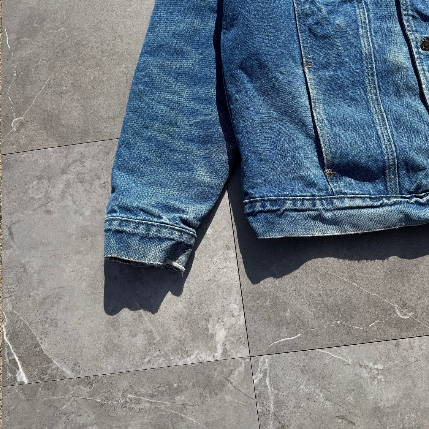 80s Wrangler Carpet-Lined Corduroy Collar Denim Jacket KiiChain Clothing
