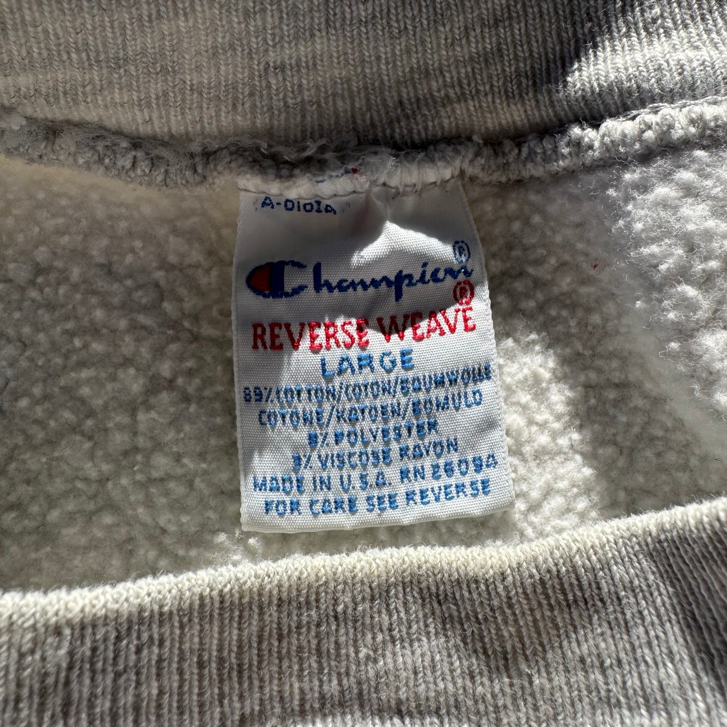 90s Champion Reverse Weave Made in USA Navy Logo Sweatshirt KiiChain Clothing