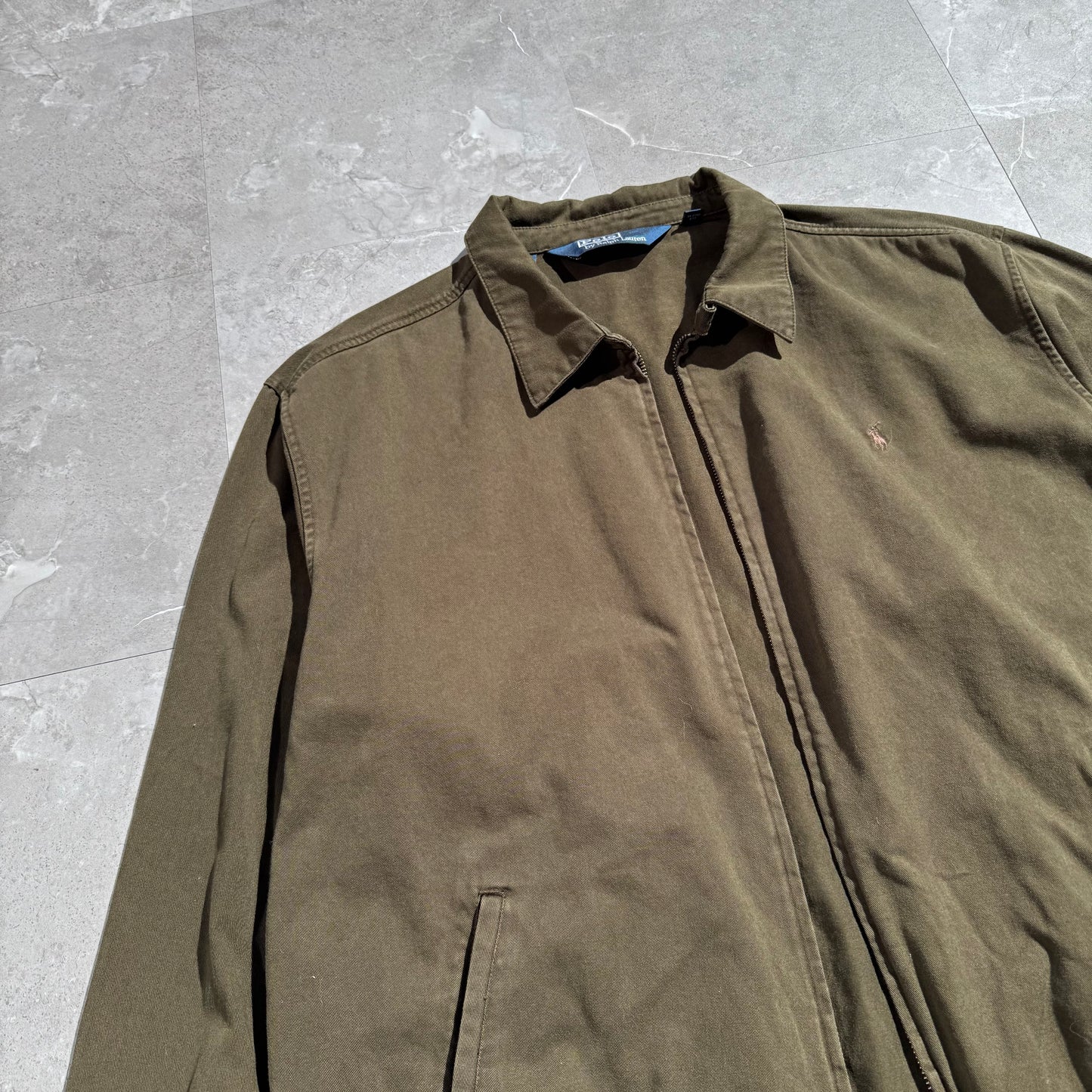 90s Polo by Ralph Lauren Brown/Olive Green Cotton Swing Top Jacket