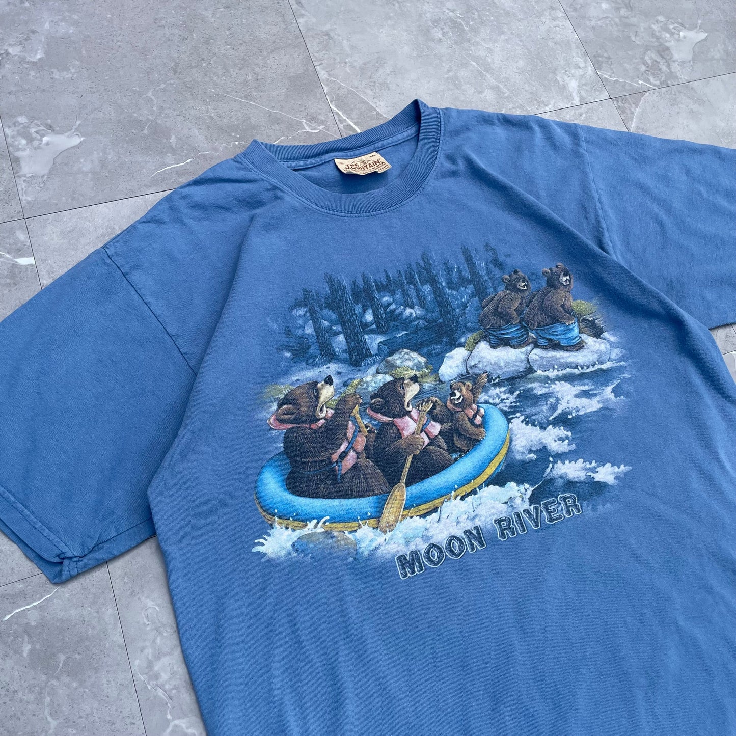 00s Moon River Faded Graphic T-Shirt KiiChain Clothing