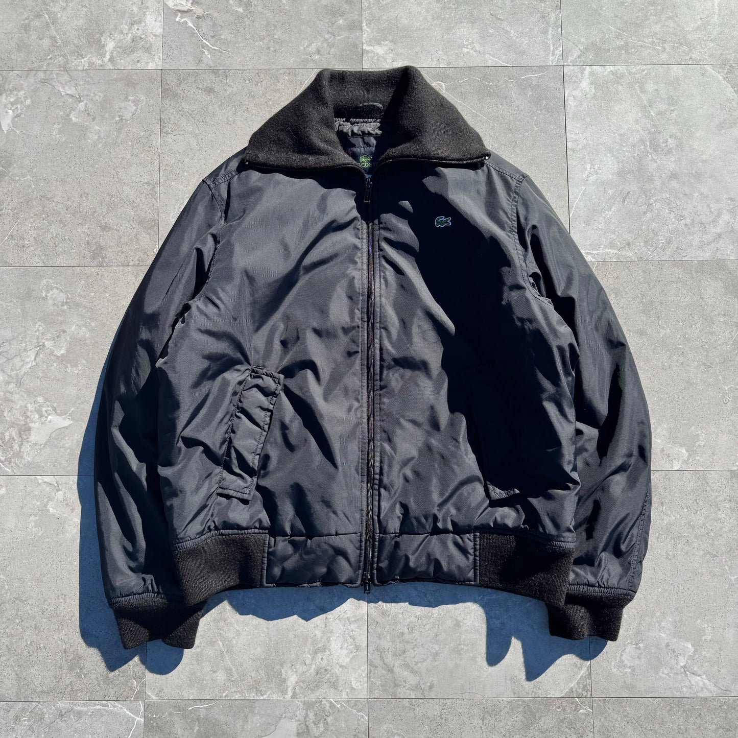 00s Lacoste Black Puffer Jacket KiiChain Clothing
