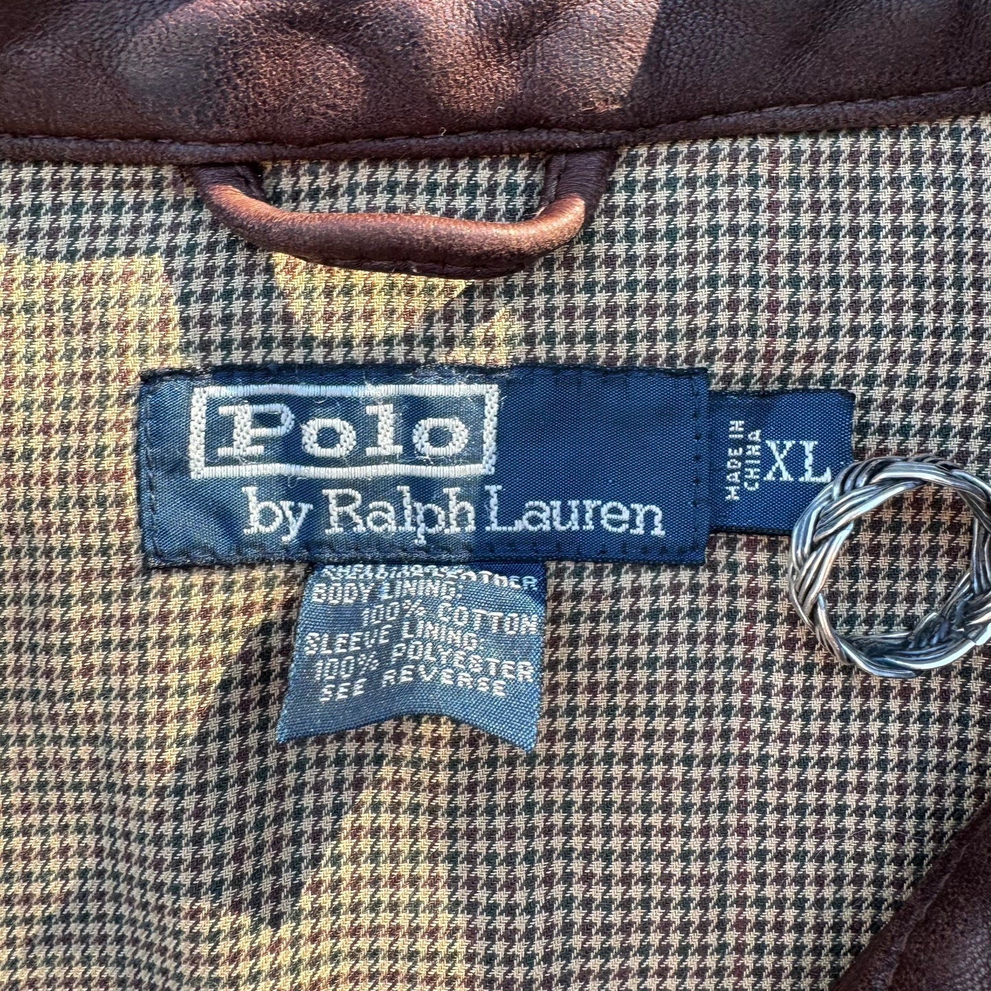90s-00s Polo by Ralph Lauren Brown Leather Jacket KiiChain Clothing
