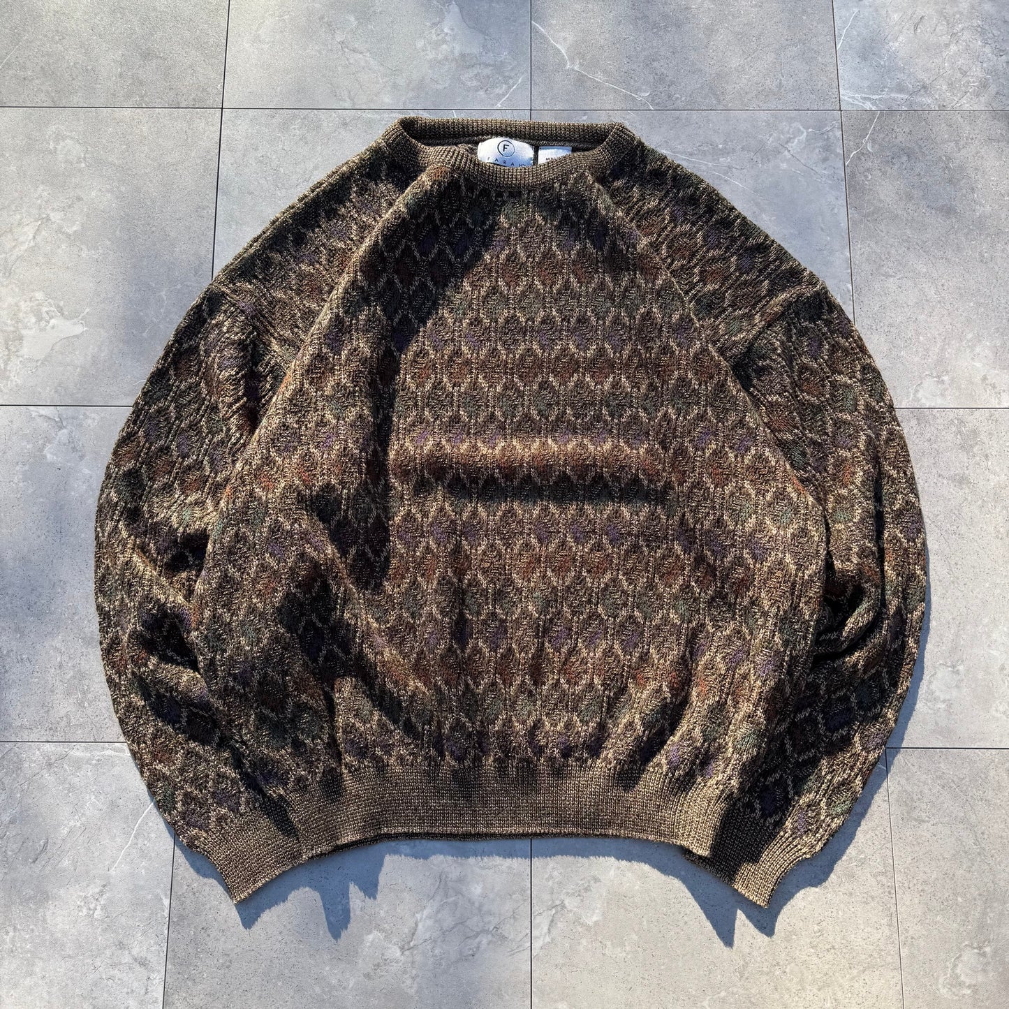 90s Farah Acrylic Design Knit KiiChain Clothing
